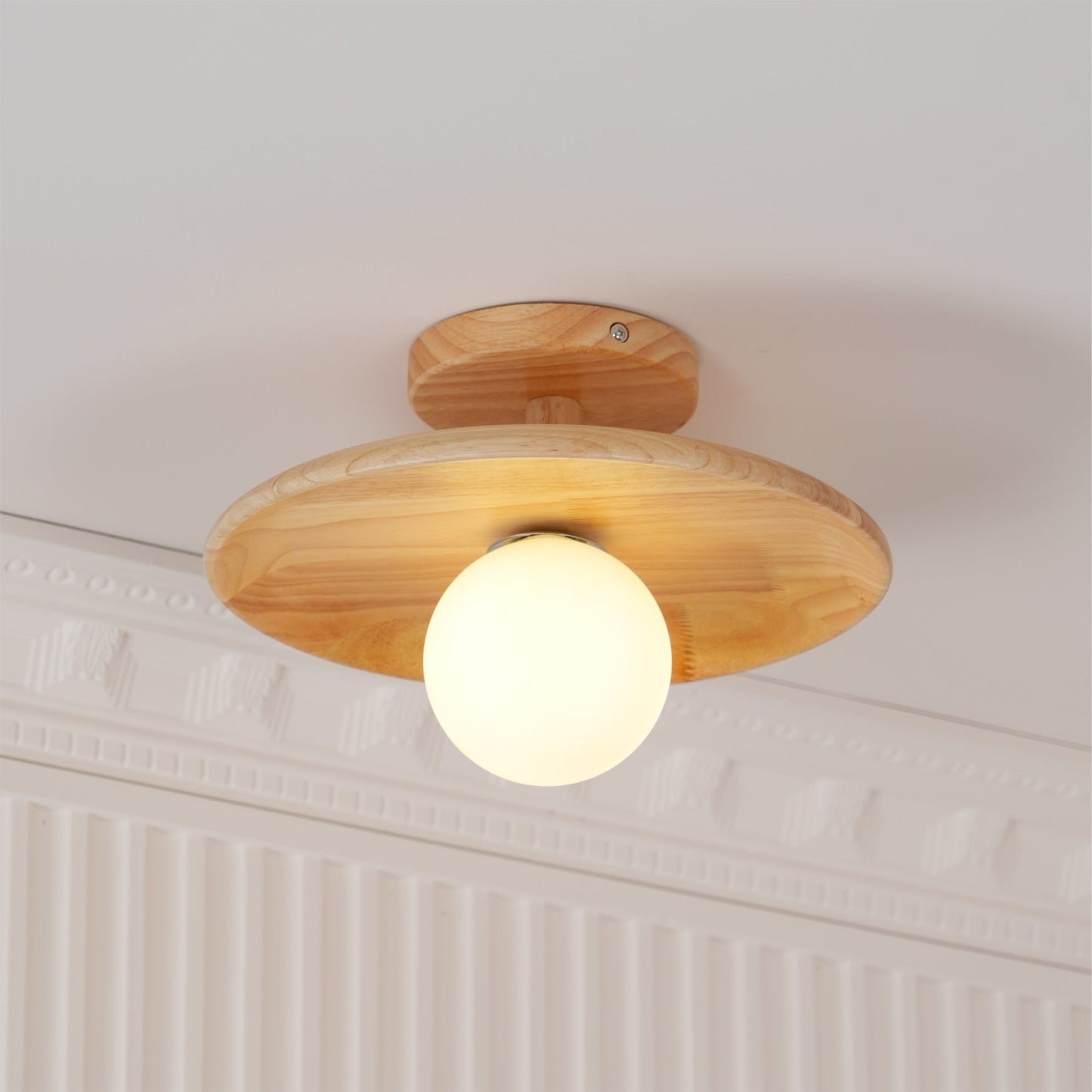 Glivon | Ash Wood Ceiling Light Flush Mount Entryway