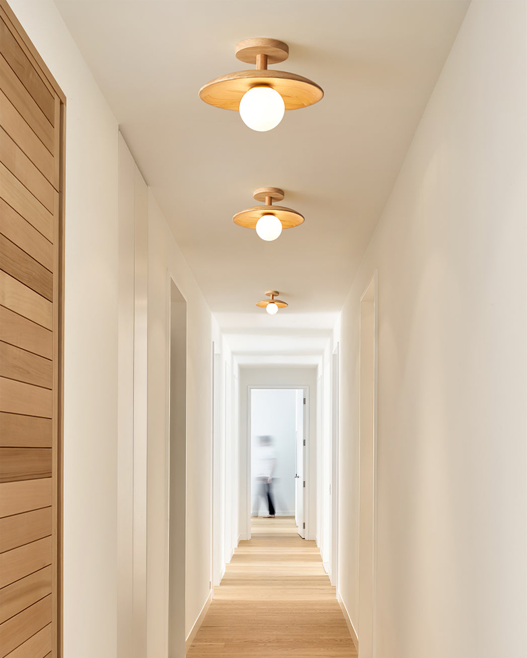 Glivon | Ash Wood Ceiling Light Flush Mount Entryway