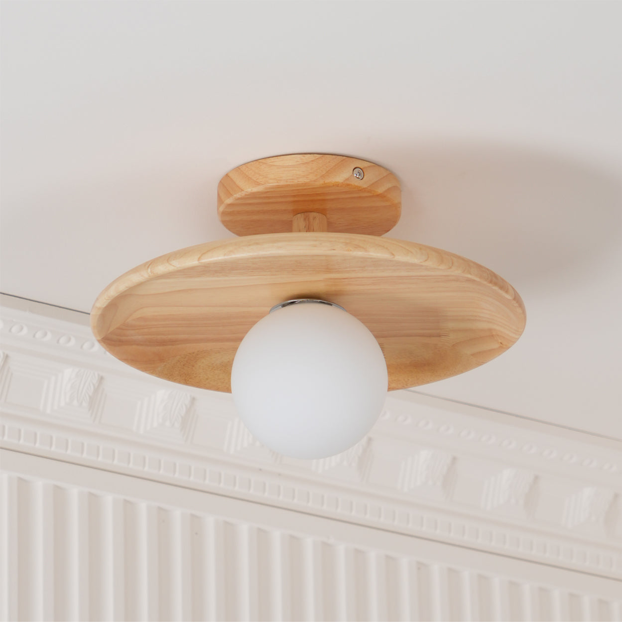 Glivon | Ash Wood Ceiling Light Flush Mount Entryway