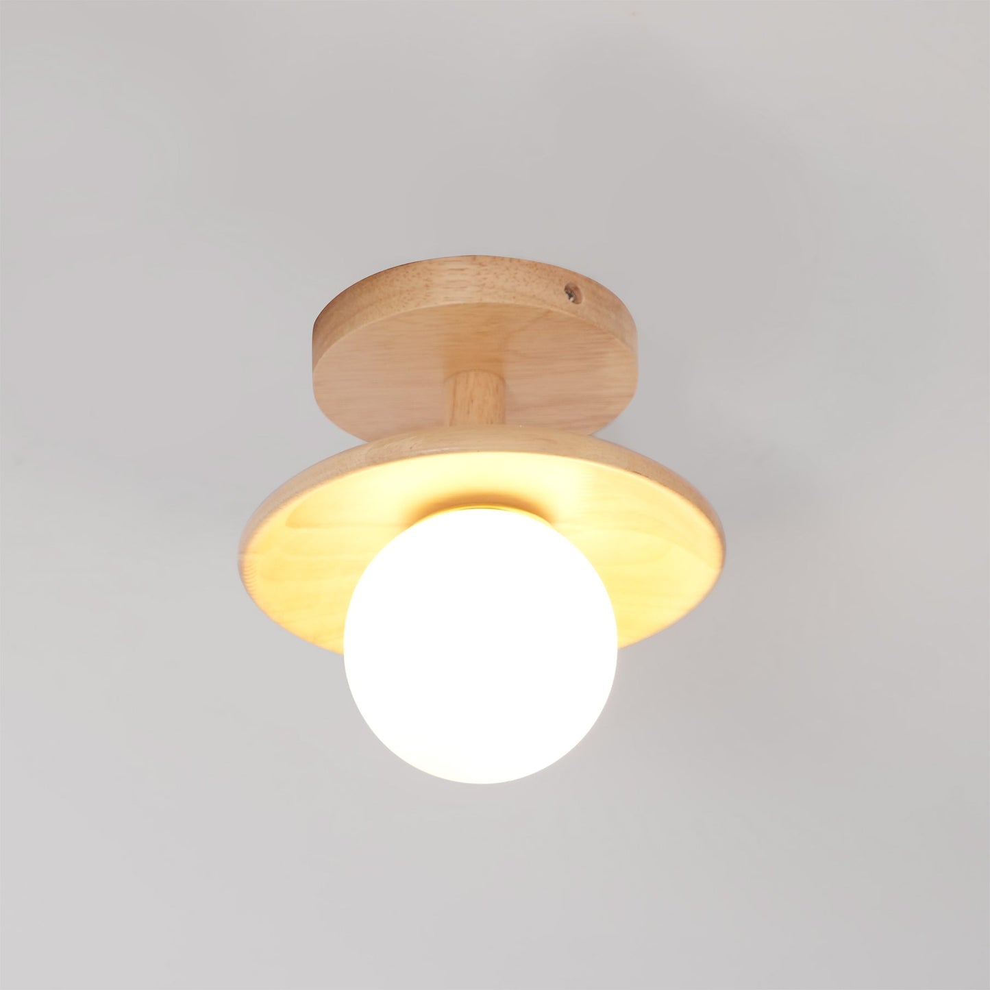 Glivon | Ash Wood Ceiling Light Flush Mount Entryway