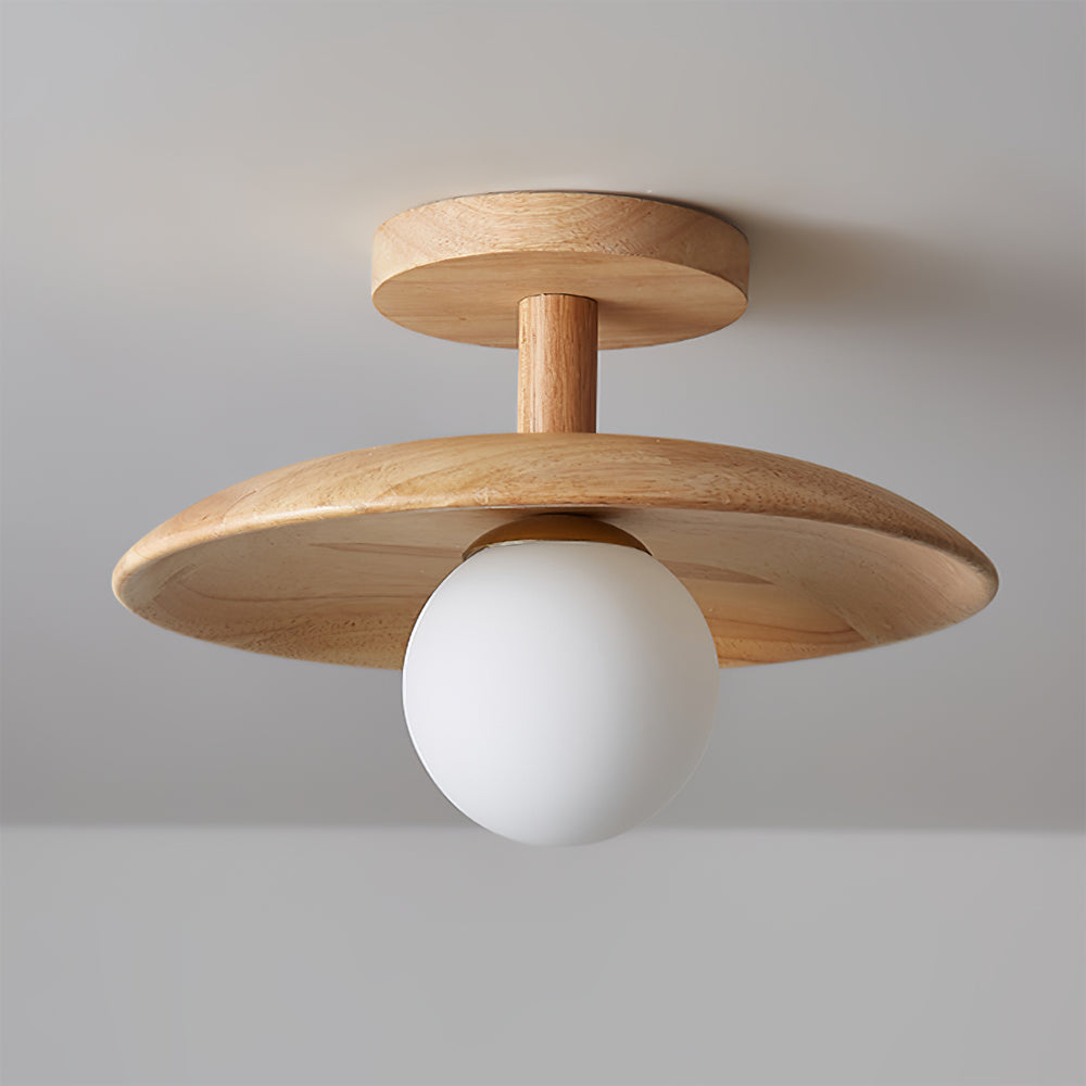 Glivon | Ash Wood Ceiling Light Flush Mount Entryway