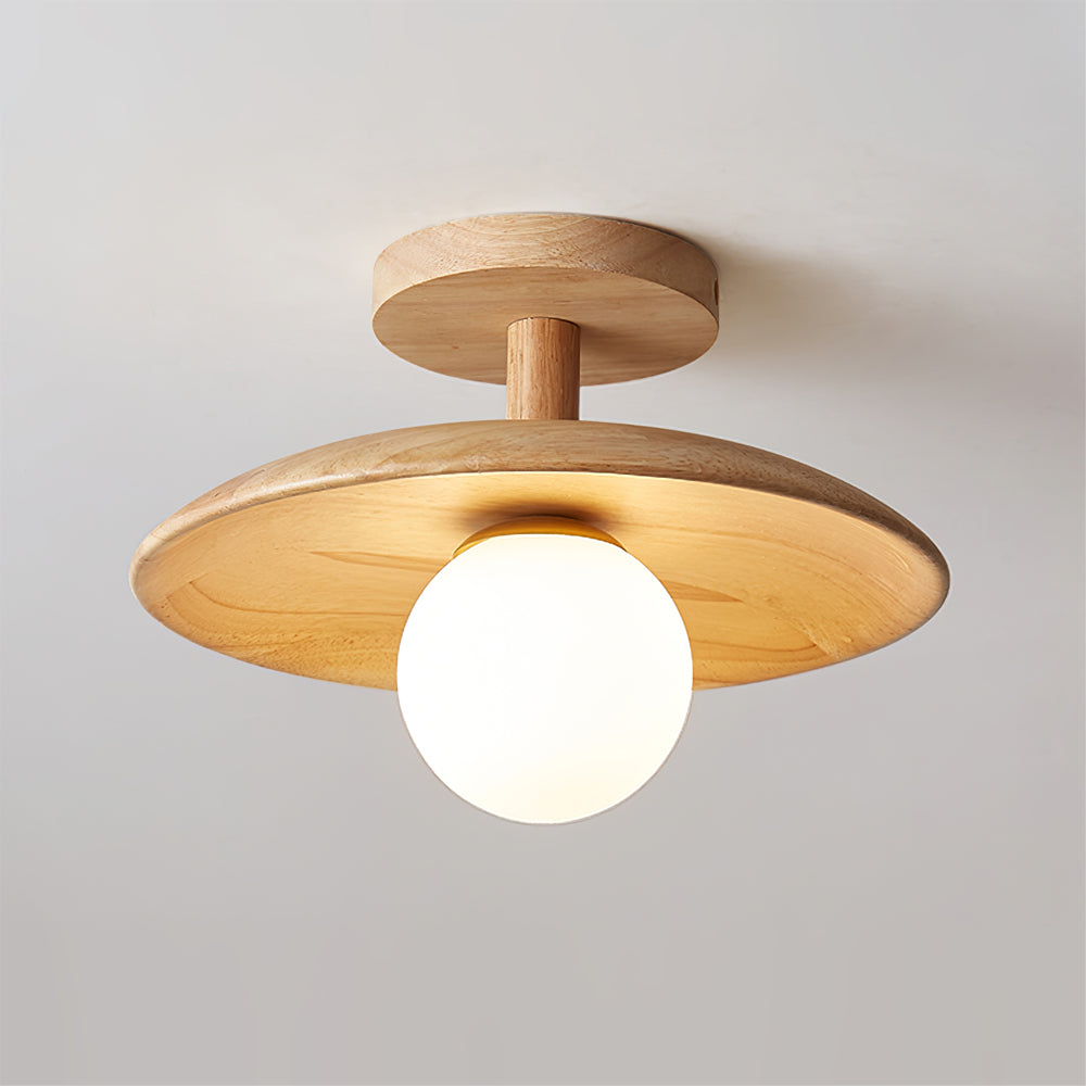 Glivon | Ash Wood Ceiling Light Flush Mount Entryway
