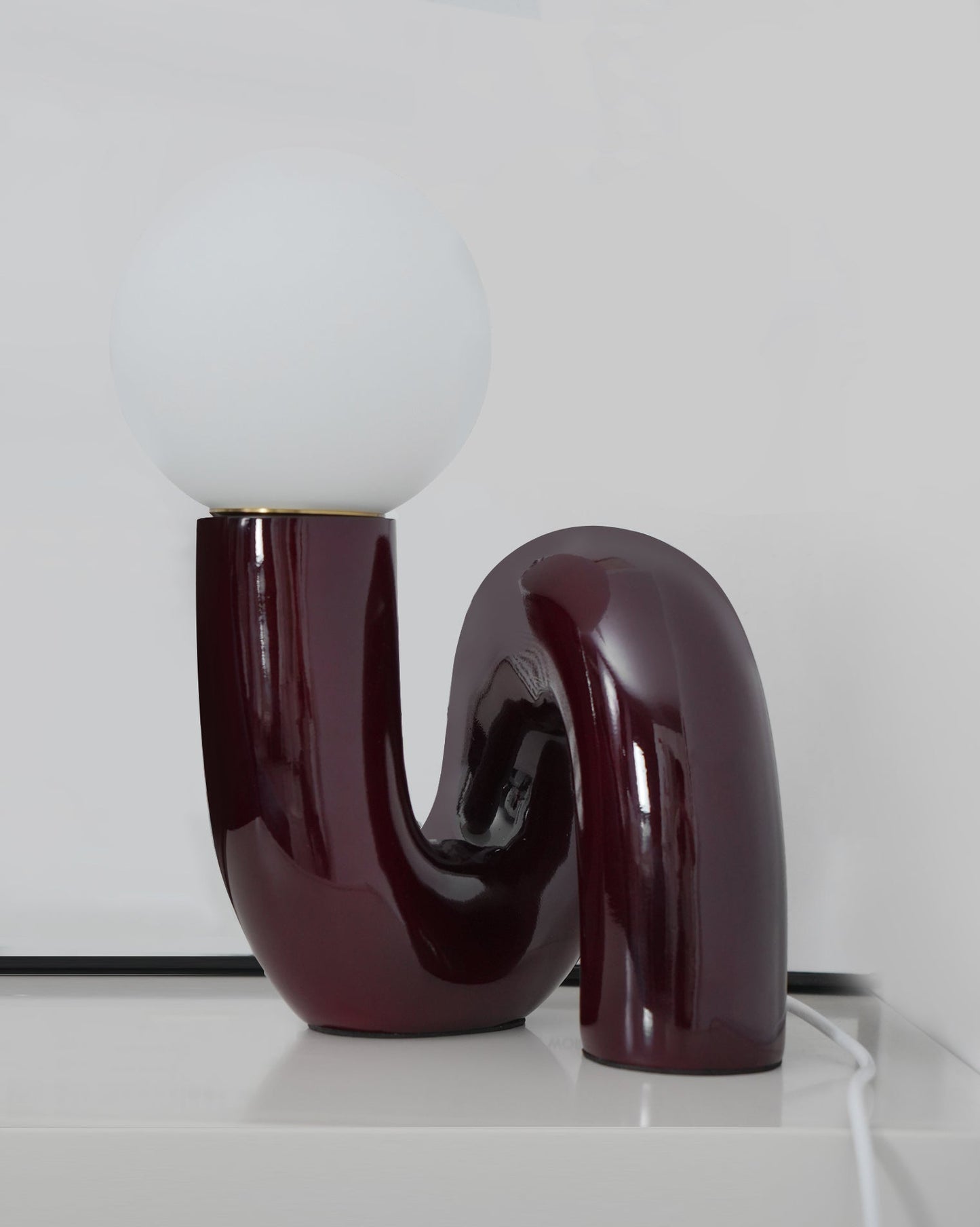 Sola | Decorative Spiral Glass Resin Table Reading Lamp for Bedroom