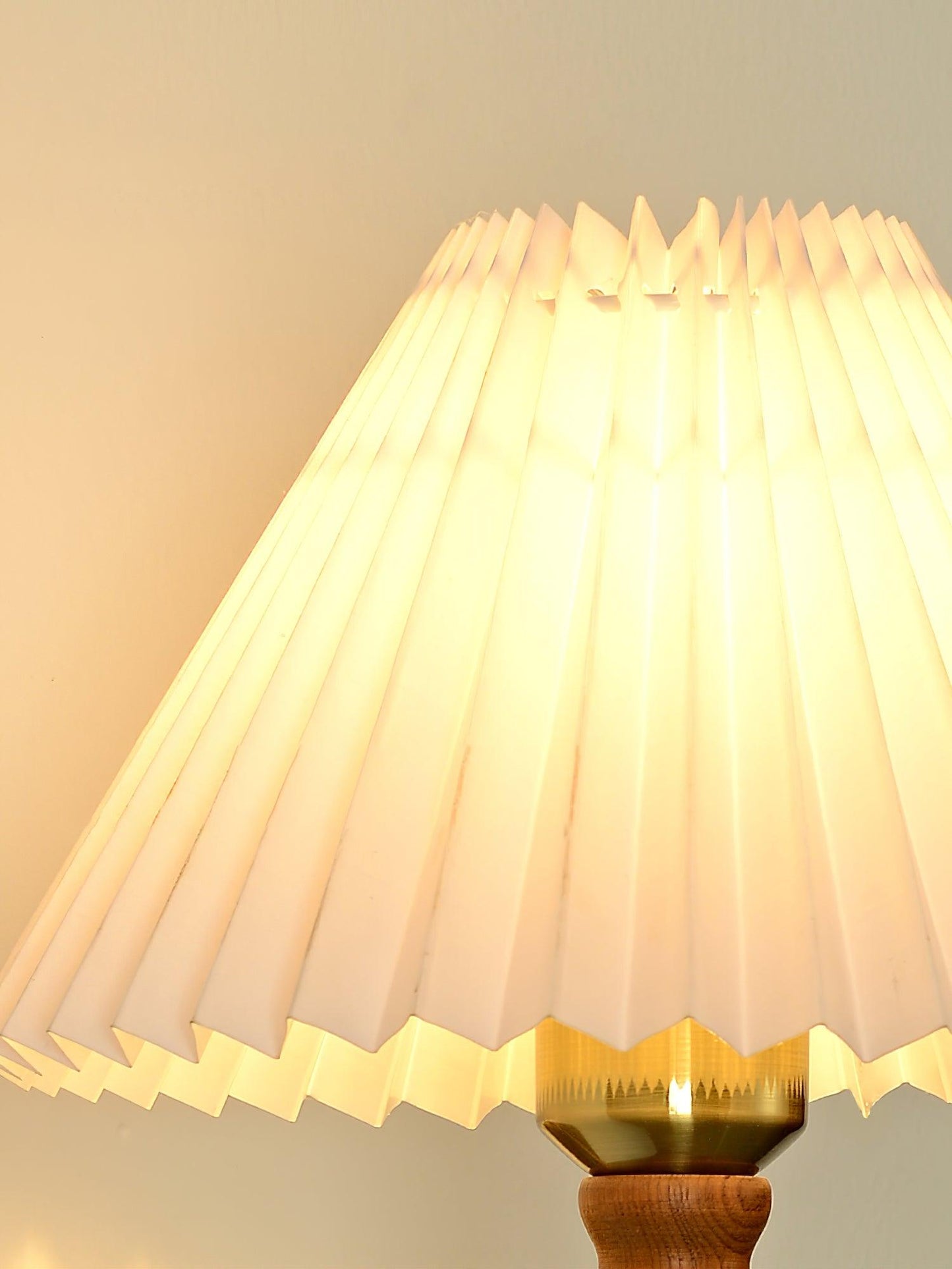 Selene | Wall Sconce Walnut Wood Pleated Shade Bedroom Bedside Light