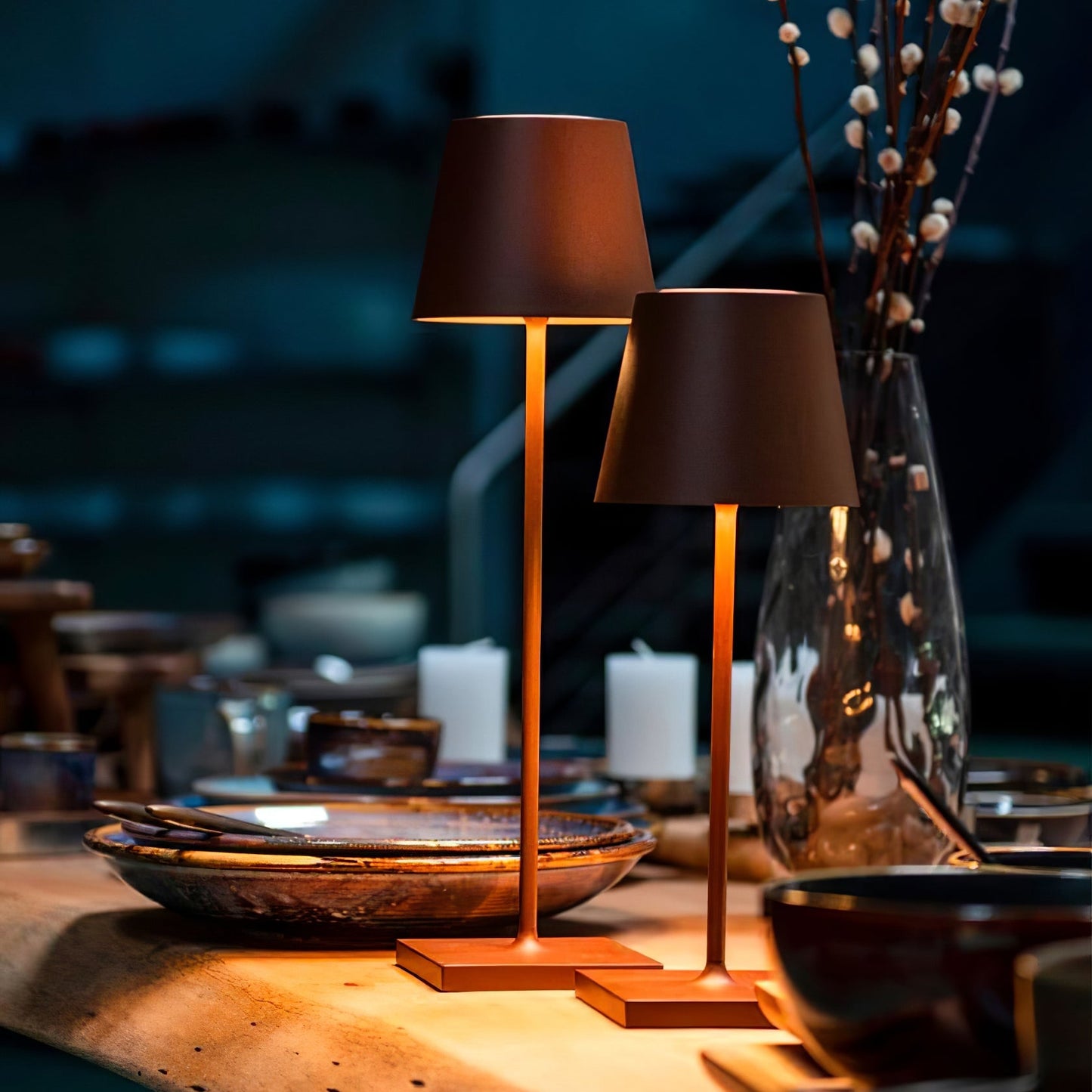 Veya | Dimmable USB Rechargeable Cordless LED Touch Table Lamp