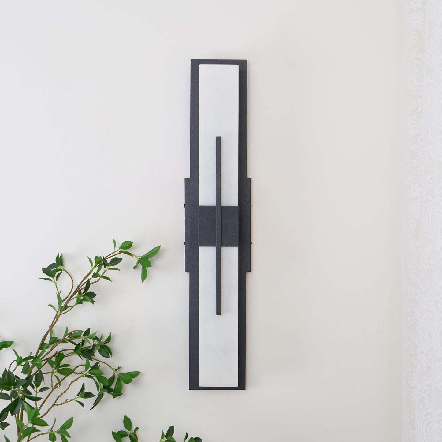 Thalor | Alabaster Contemporary LED Outdoor Wall Light