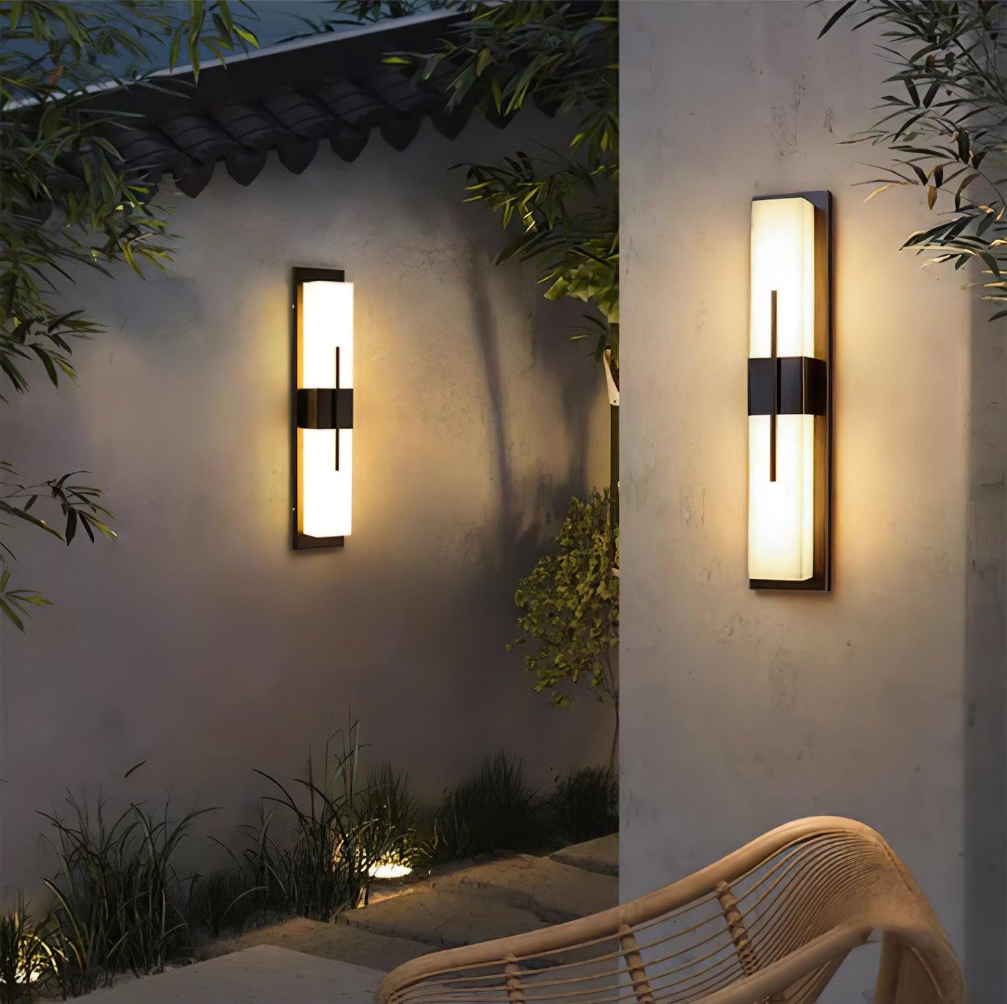 Thalor | Alabaster Contemporary LED Outdoor Wall Light