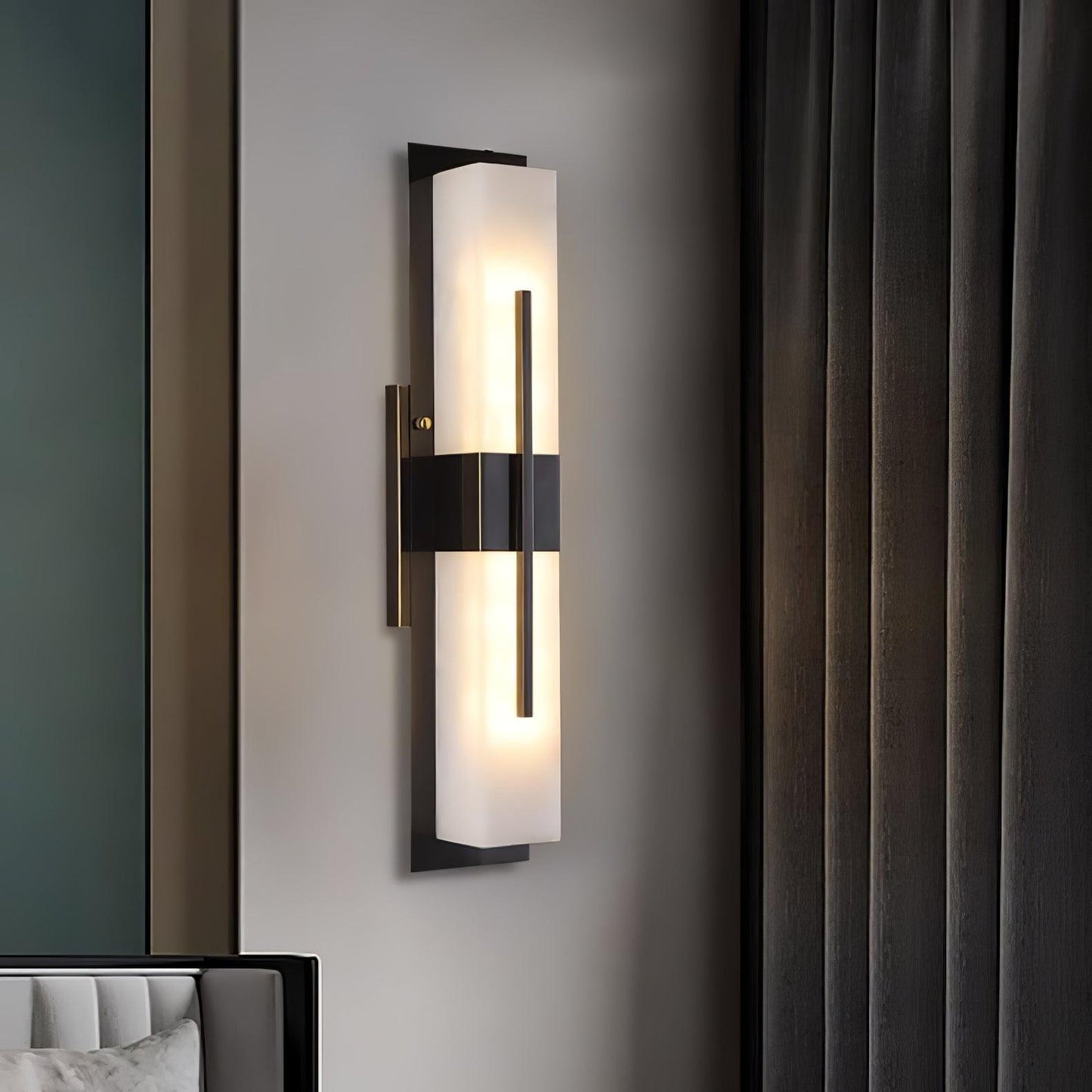 Thalor | Alabaster Contemporary LED Outdoor Wall Light