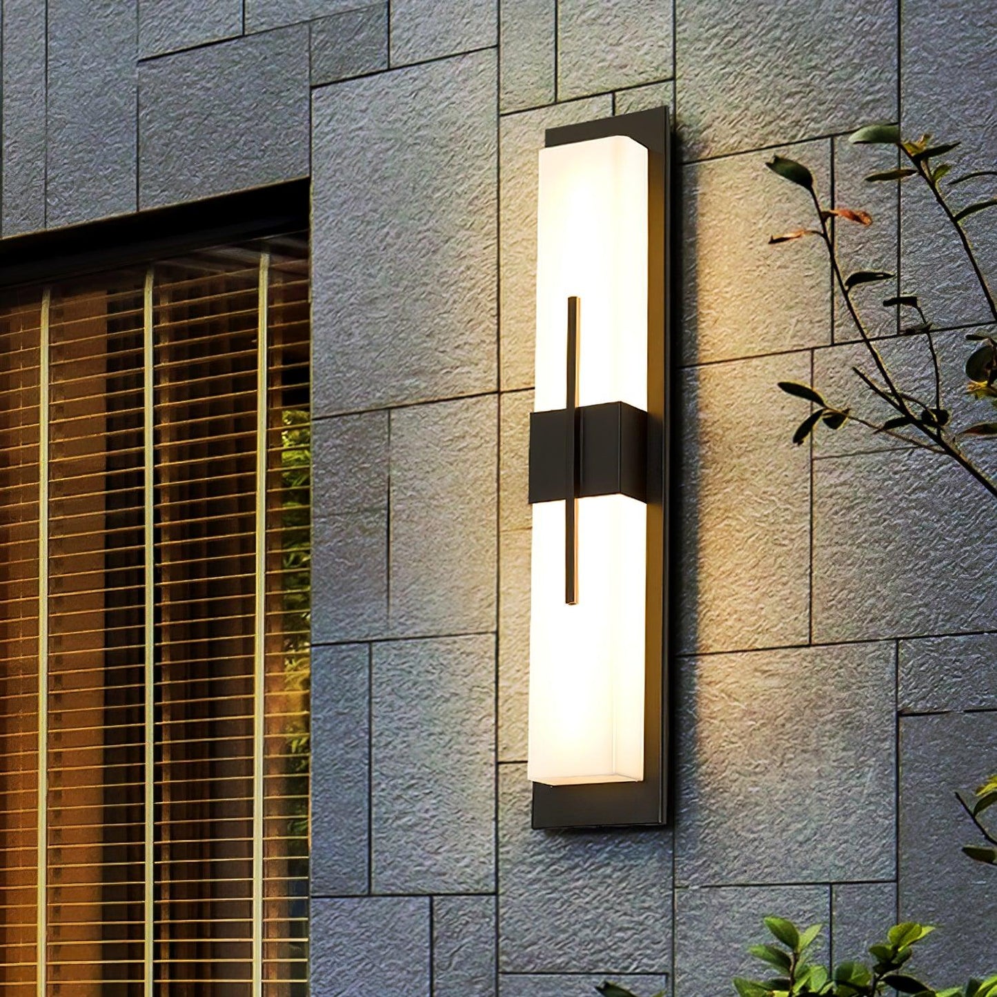 Thalor | Alabaster Contemporary LED Outdoor Wall Light