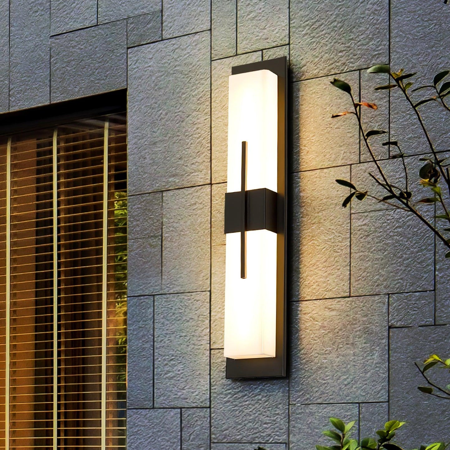 Thalor | Alabaster Contemporary LED Outdoor Wall Light