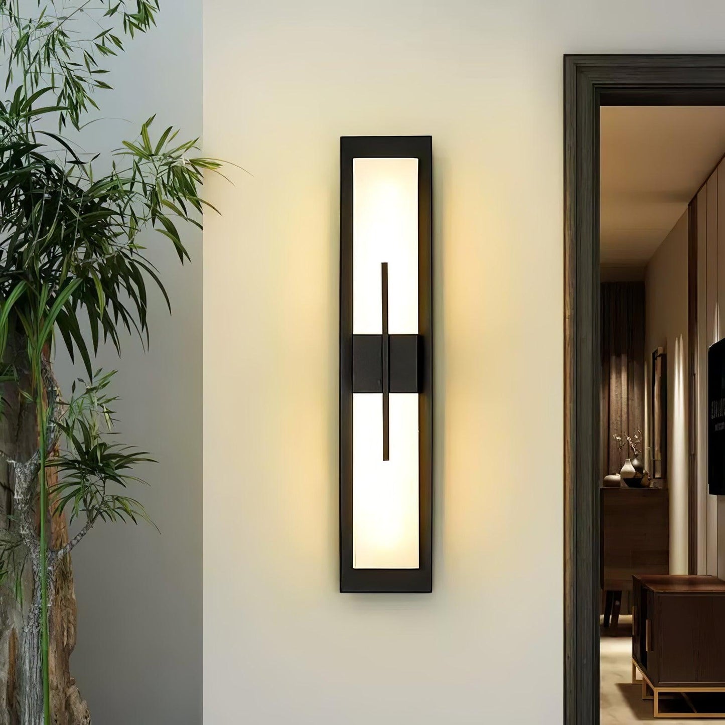 Thalor | Alabaster Contemporary LED Outdoor Wall Light