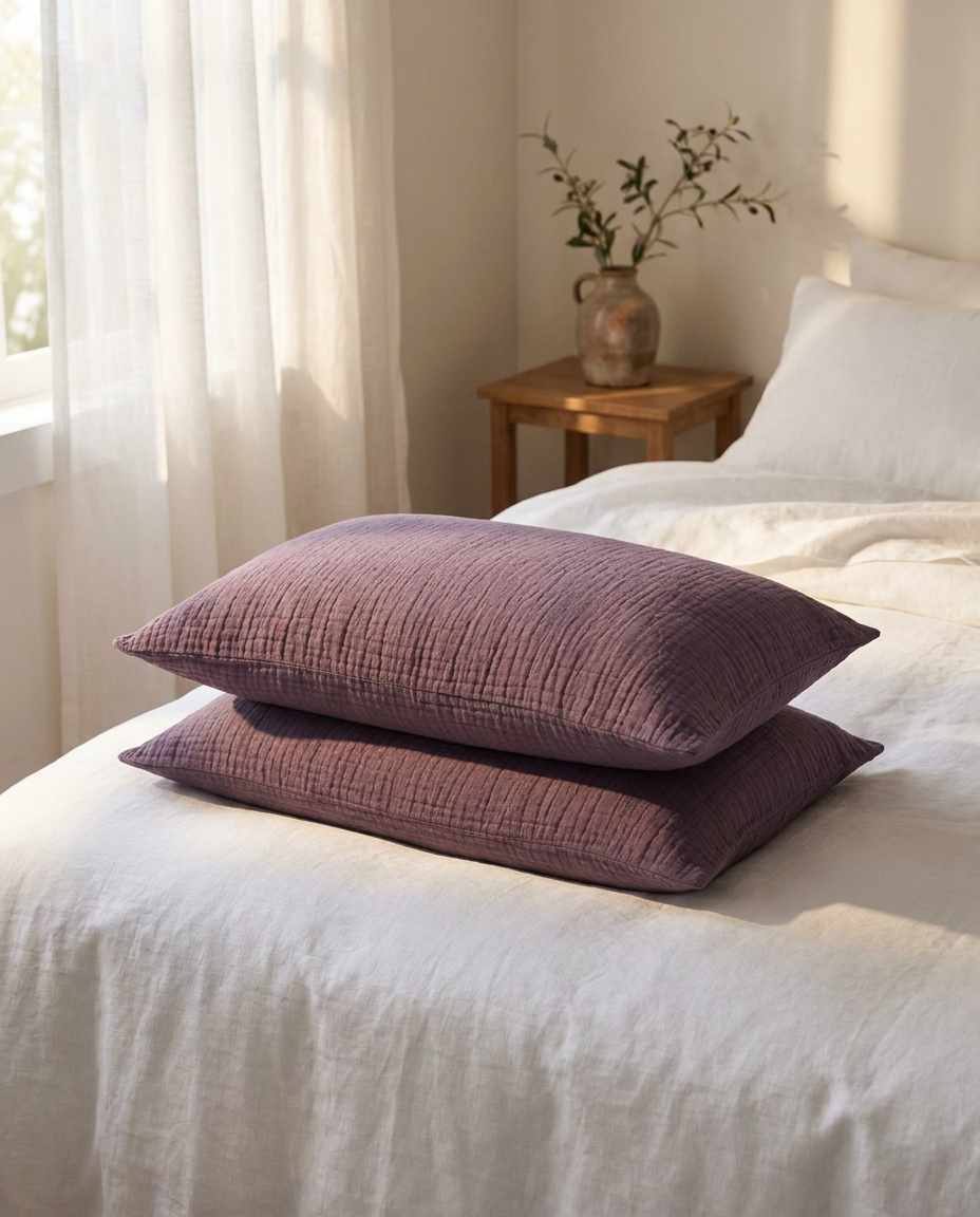 Breathable Muslin Pillowcase Set for Hair and Skin