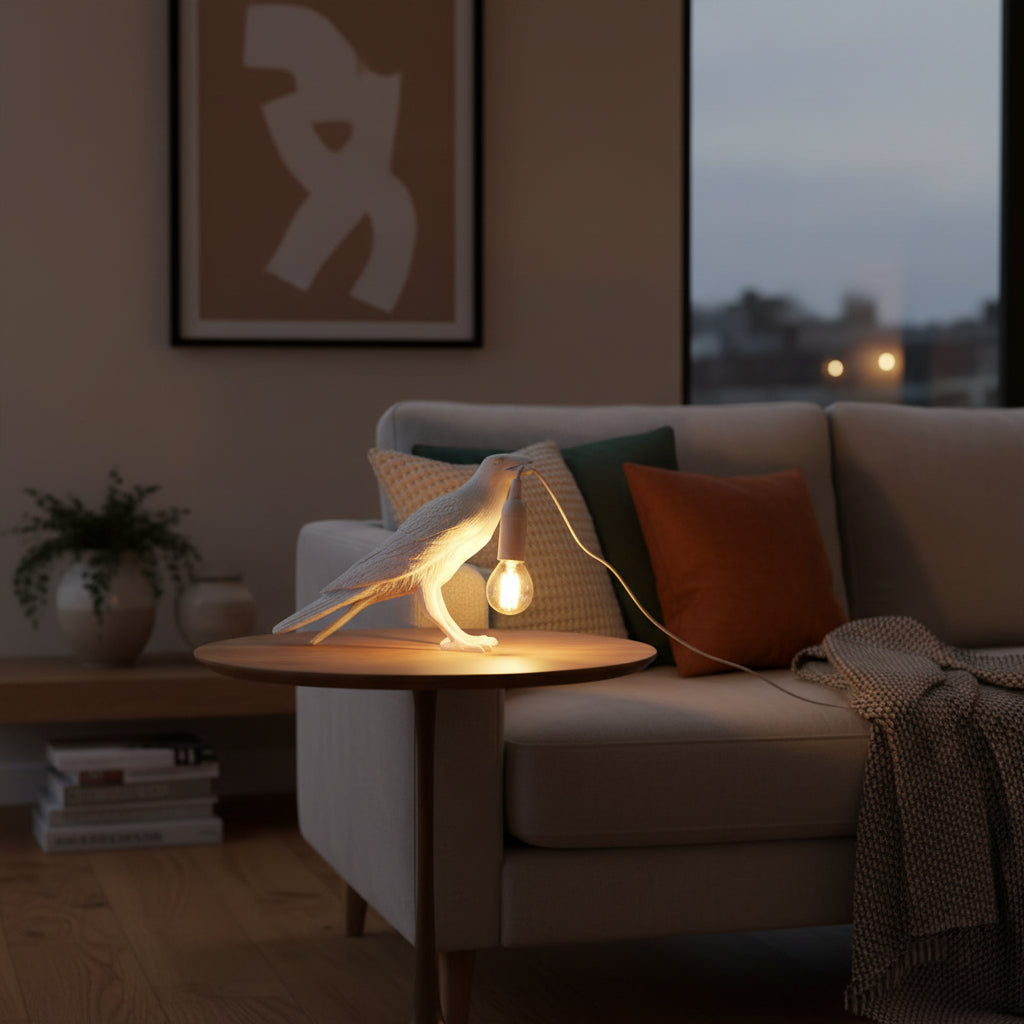Marcellus | Bird Sculpture Resin Decorative Living Room Table Lamp