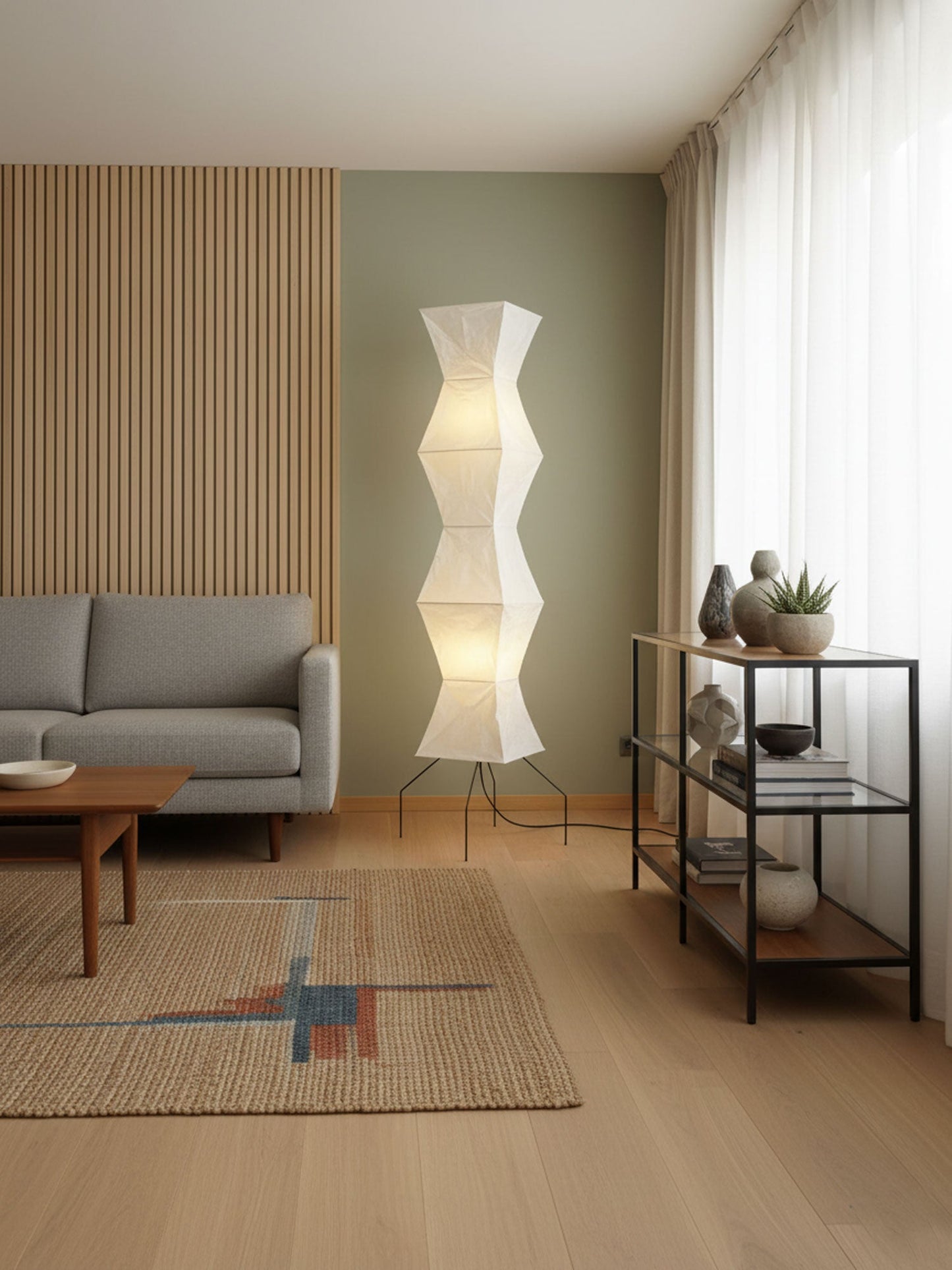 Jaxen | Classic Paper Floor Lamp Lighting for Bedroom or Lounge