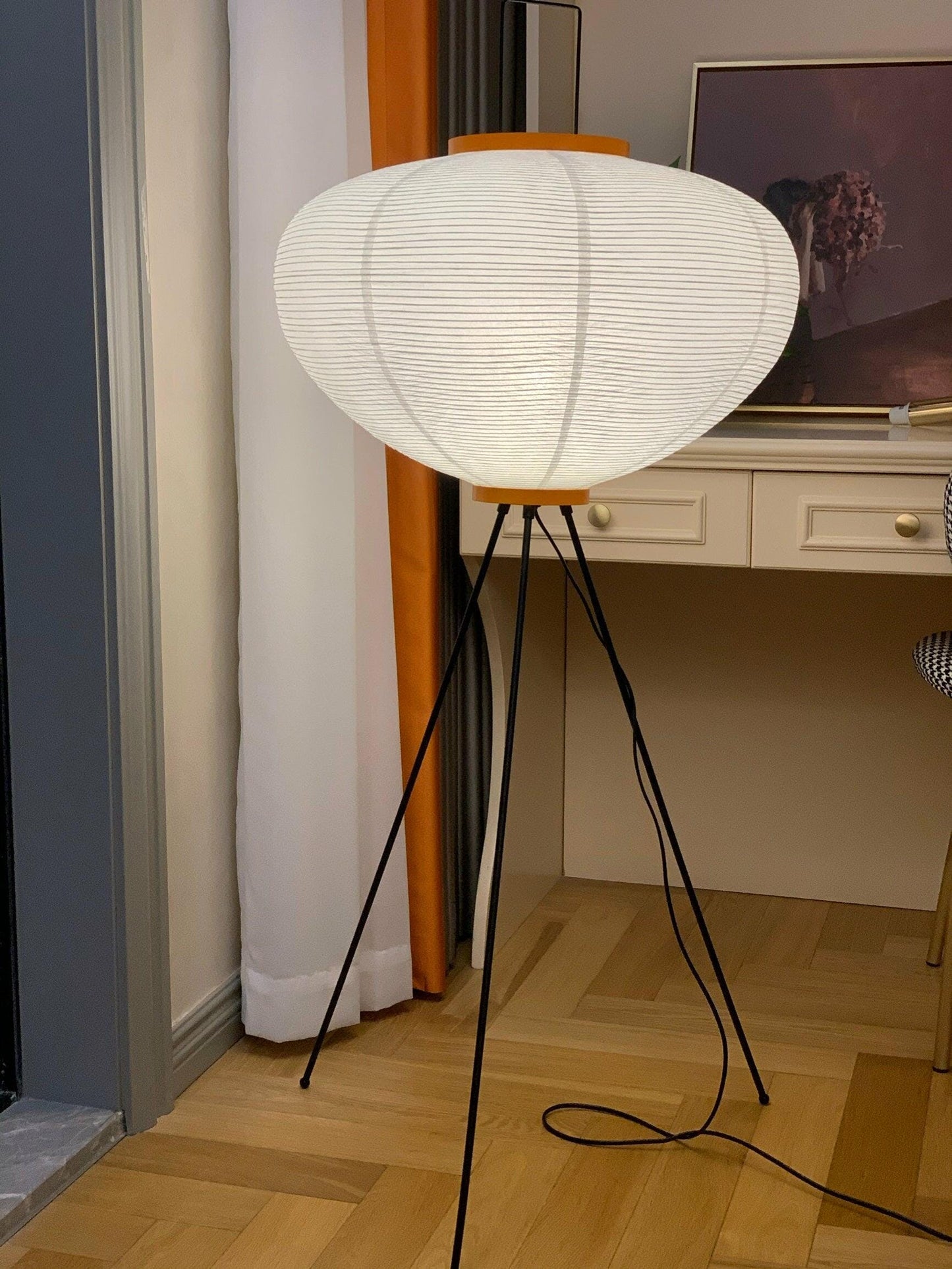 Jaxen | Classic Paper Floor Lamp Lighting for Bedroom or Lounge