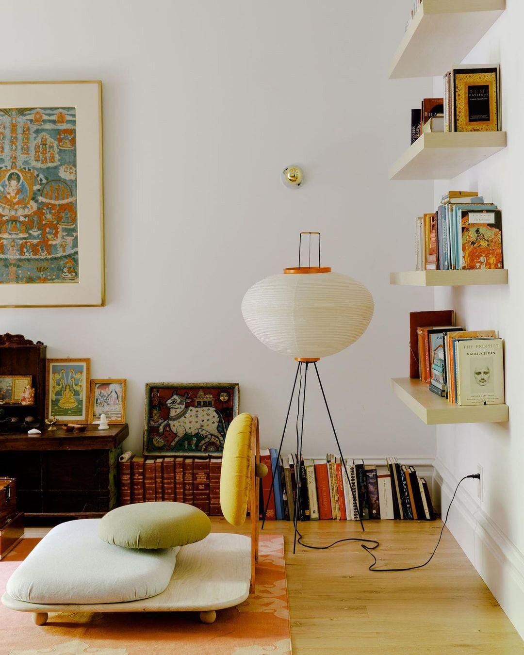 Jaxen | Classic Paper Floor Lamp Lighting for Bedroom or Lounge