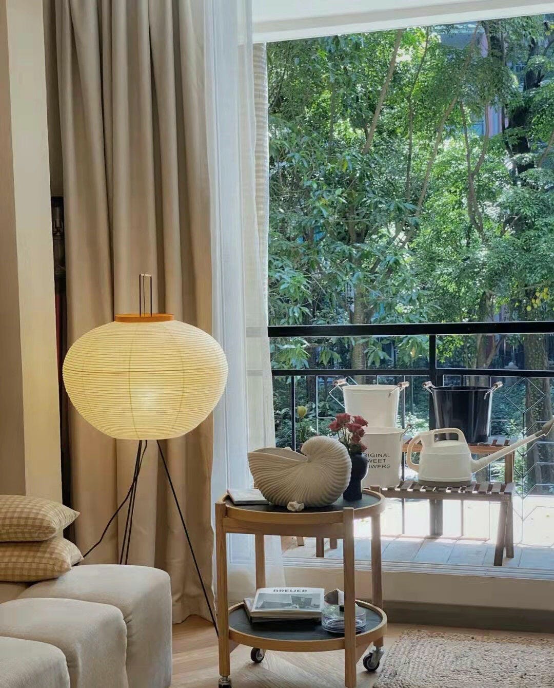 Jaxen | Classic Paper Floor Lamp Lighting for Bedroom or Lounge