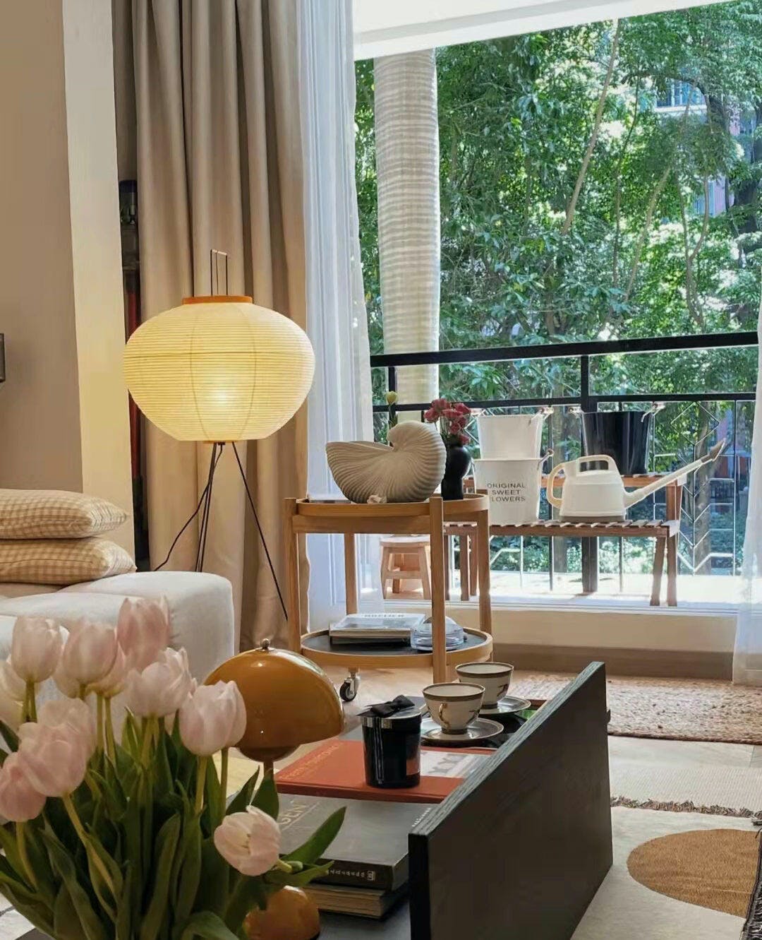 Jaxen | Classic Paper Floor Lamp Lighting for Bedroom or Lounge