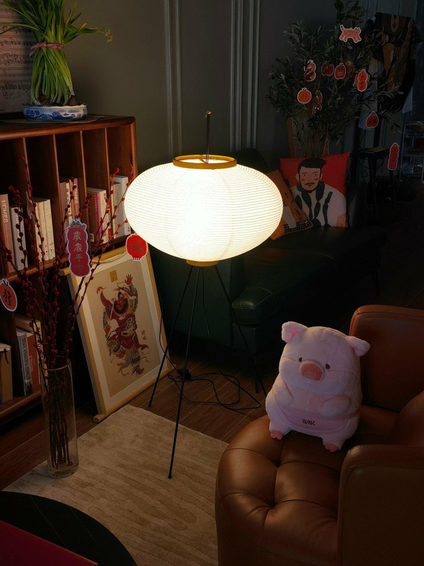 Jaxen | Classic Paper Floor Lamp Lighting for Bedroom or Lounge