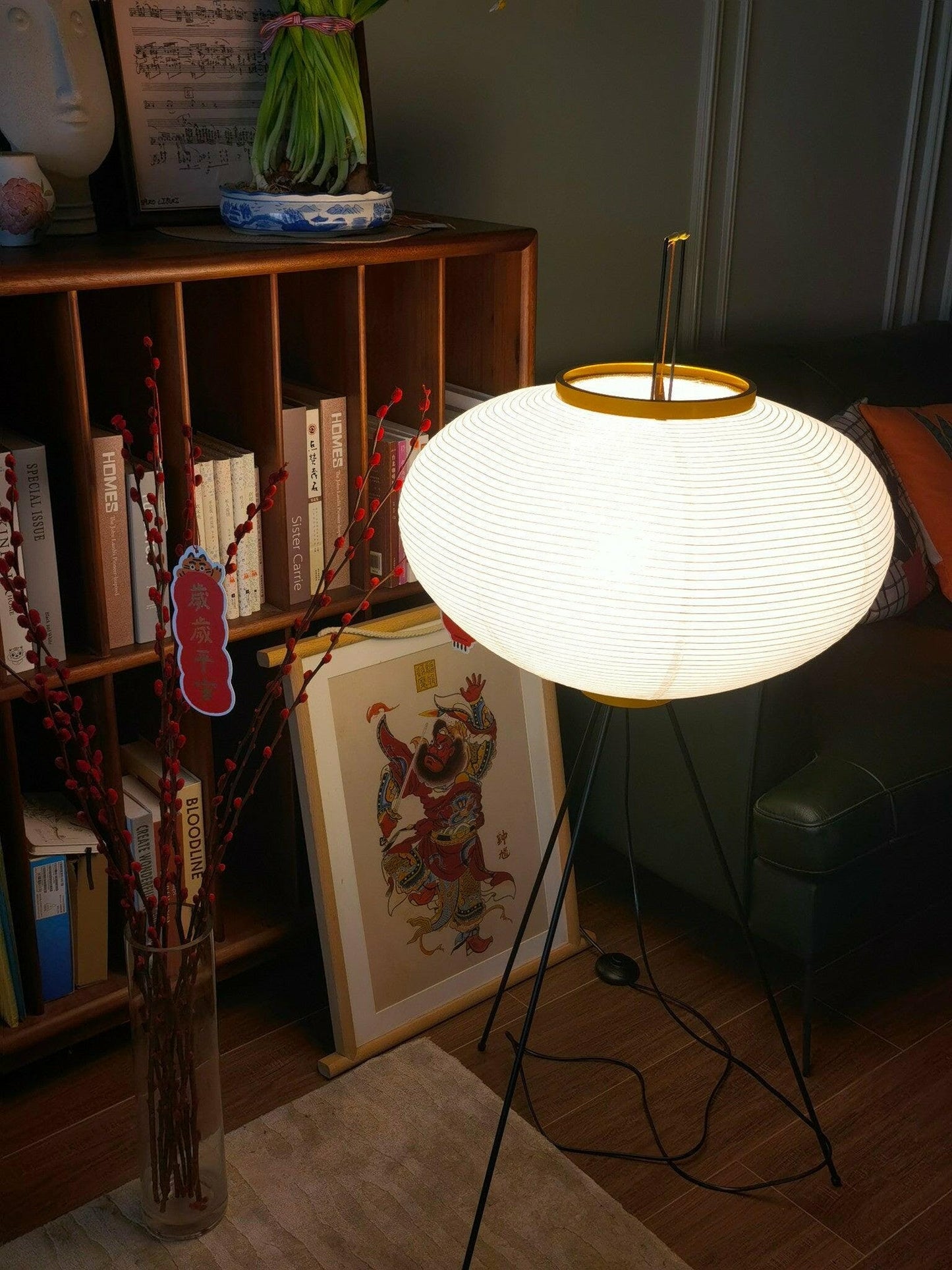 Jaxen | Classic Paper Floor Lamp Lighting for Bedroom or Lounge