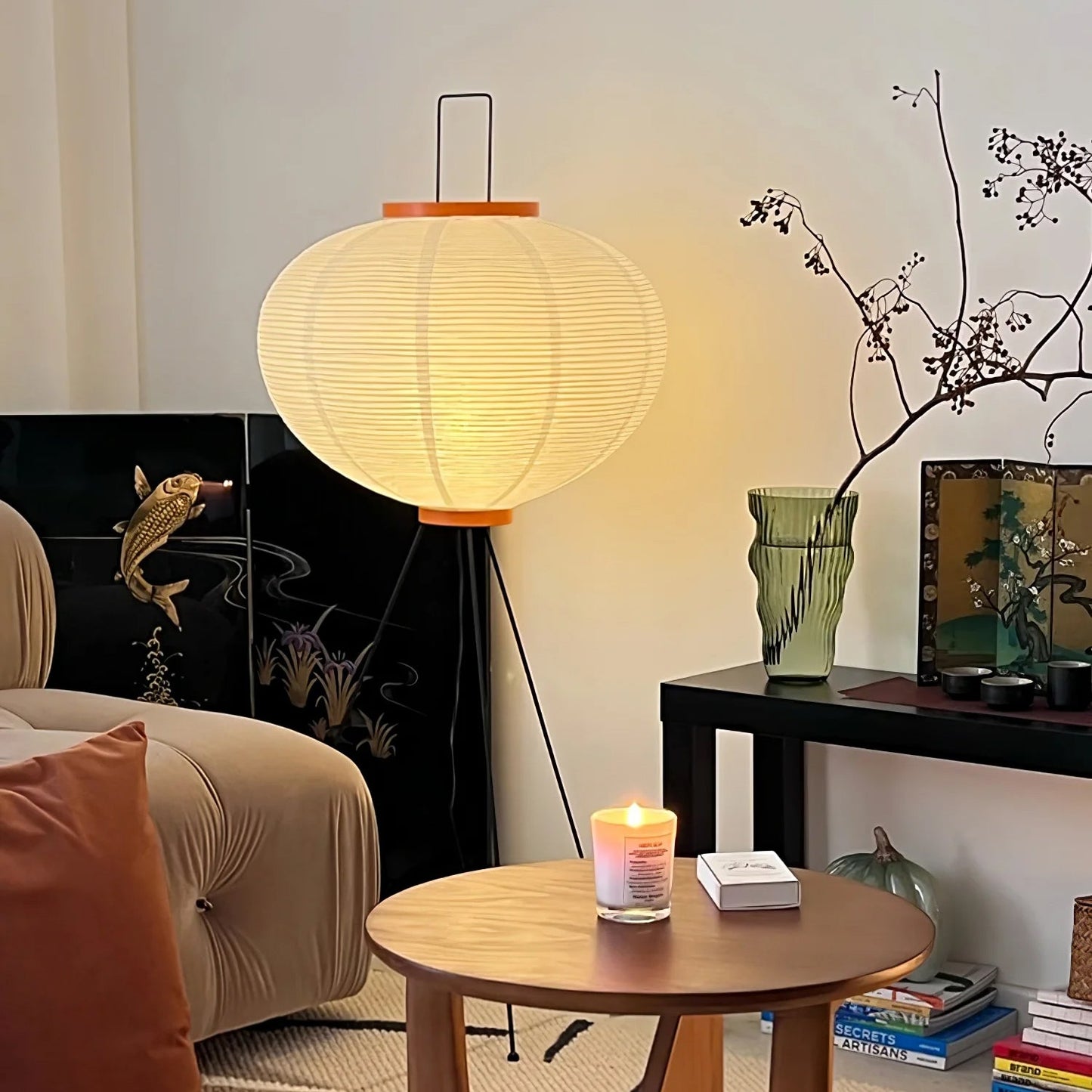 Jaxen | Classic Paper Floor Lamp Lighting for Bedroom or Lounge