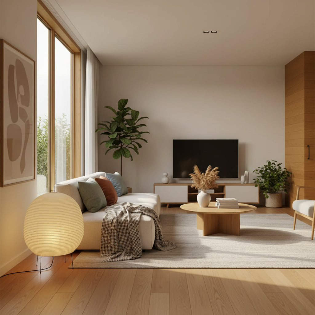 Orielle | Minimalist Rice Paper Floor Lamp Ambient Interior Lighting