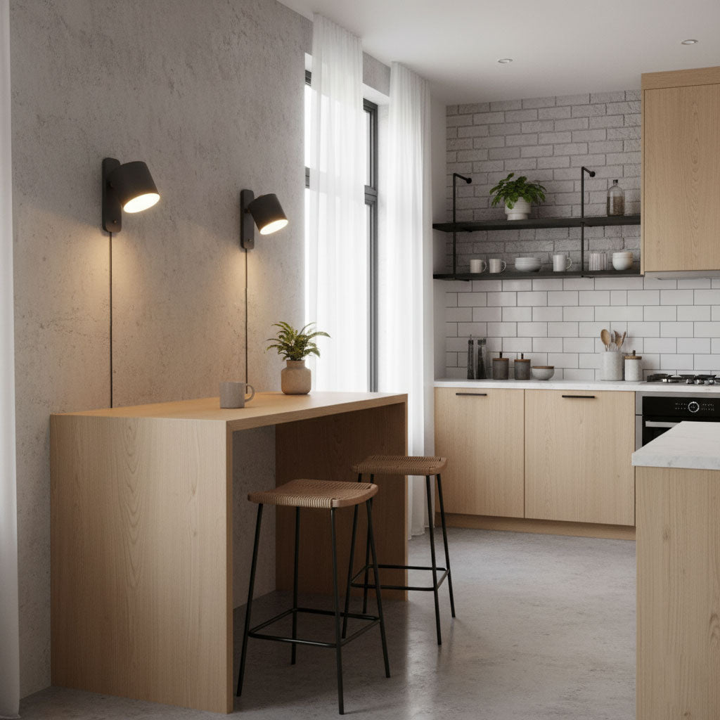 Vince | Directional Wall Lamp Plug-in Cylinder Bedside Reading