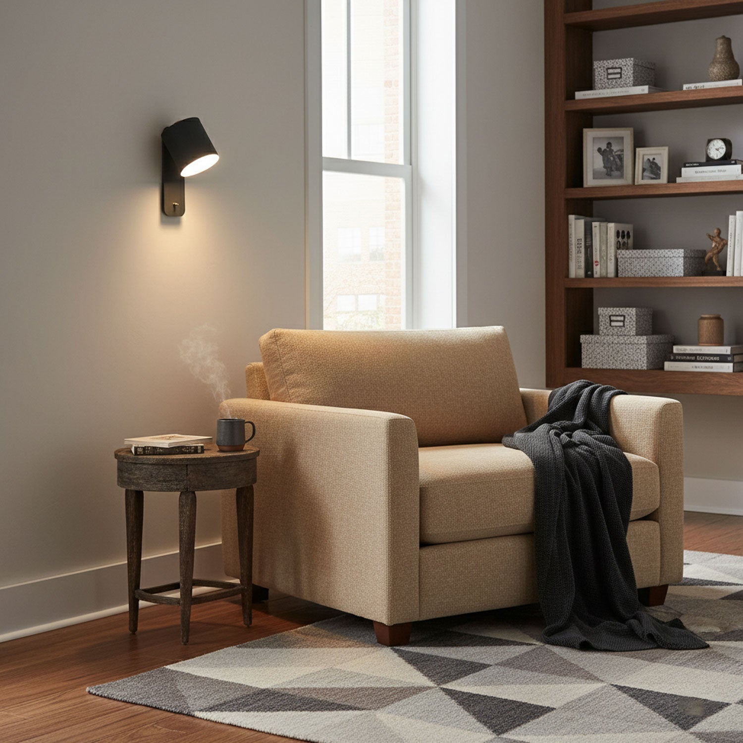 Orin | Rotatable Cylinder Wall Lamp Metal Adjustable for Bedroom Living Room
