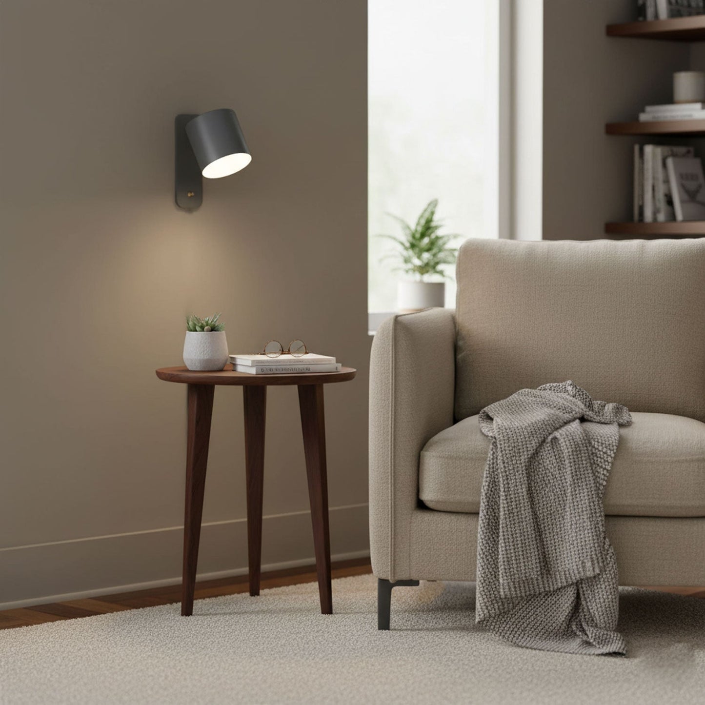 Orin | Rotatable Cylinder Wall Lamp Metal Adjustable for Bedroom Living Room