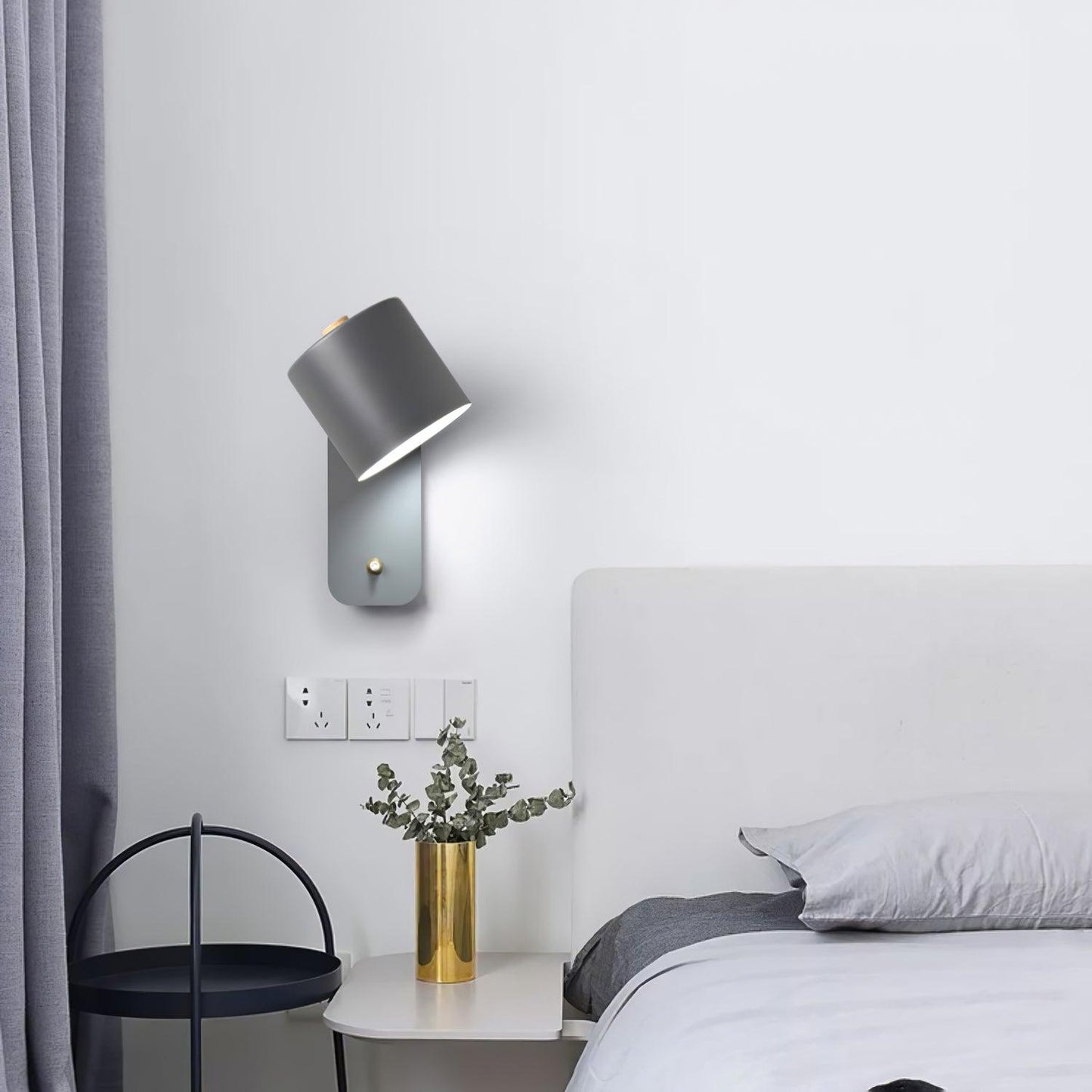 Orin | Rotatable Cylinder Wall Lamp Metal Adjustable for Bedroom Living Room