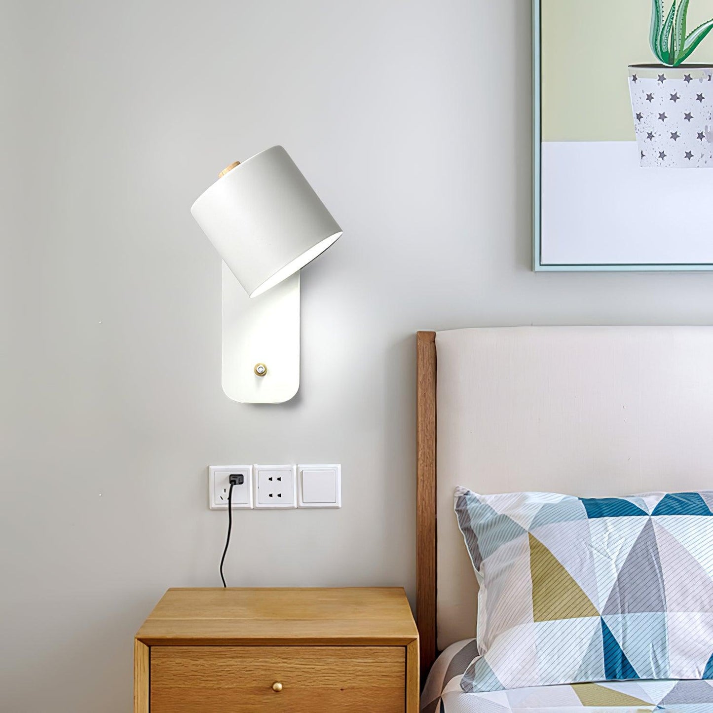 Orin | Rotatable Cylinder Wall Lamp Metal Adjustable for Bedroom Living Room