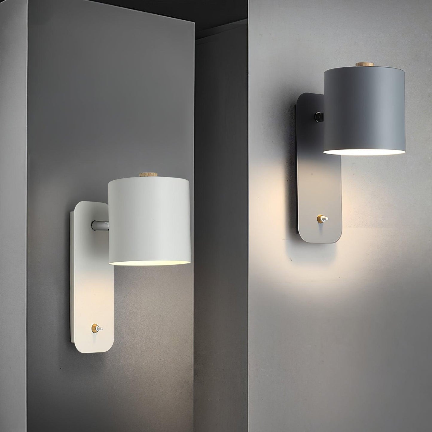 Orin | Rotatable Cylinder Wall Lamp Metal Adjustable for Bedroom Living Room