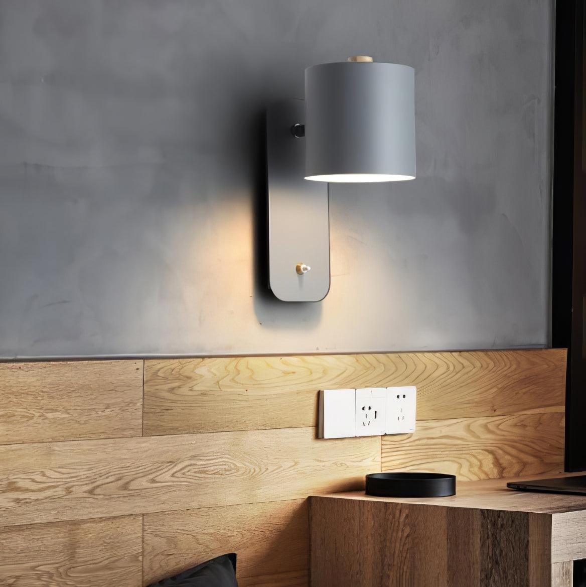 Orin | Rotatable Cylinder Wall Lamp Metal Adjustable for Bedroom Living Room