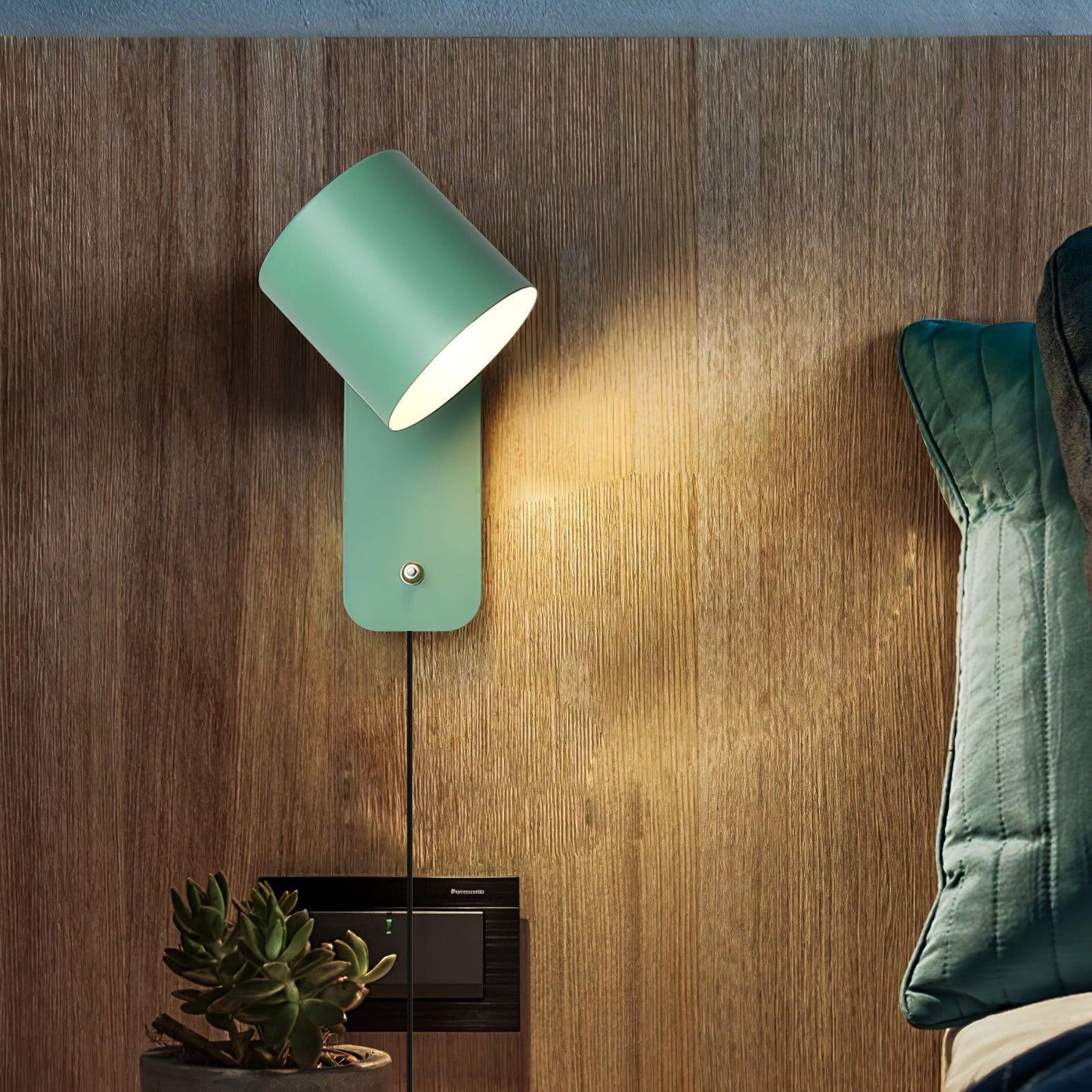 Vince | Directional Wall Lamp Plug-in Cylinder Bedside Reading