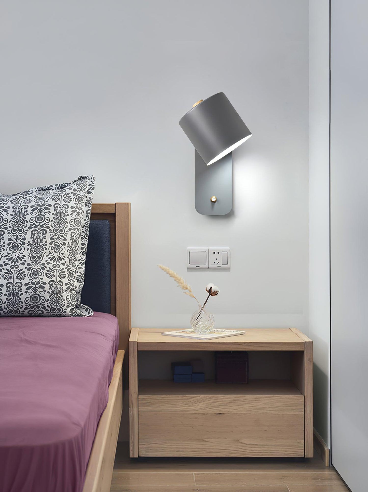 Orin | Rotatable Cylinder Wall Lamp Metal Adjustable for Bedroom Living Room