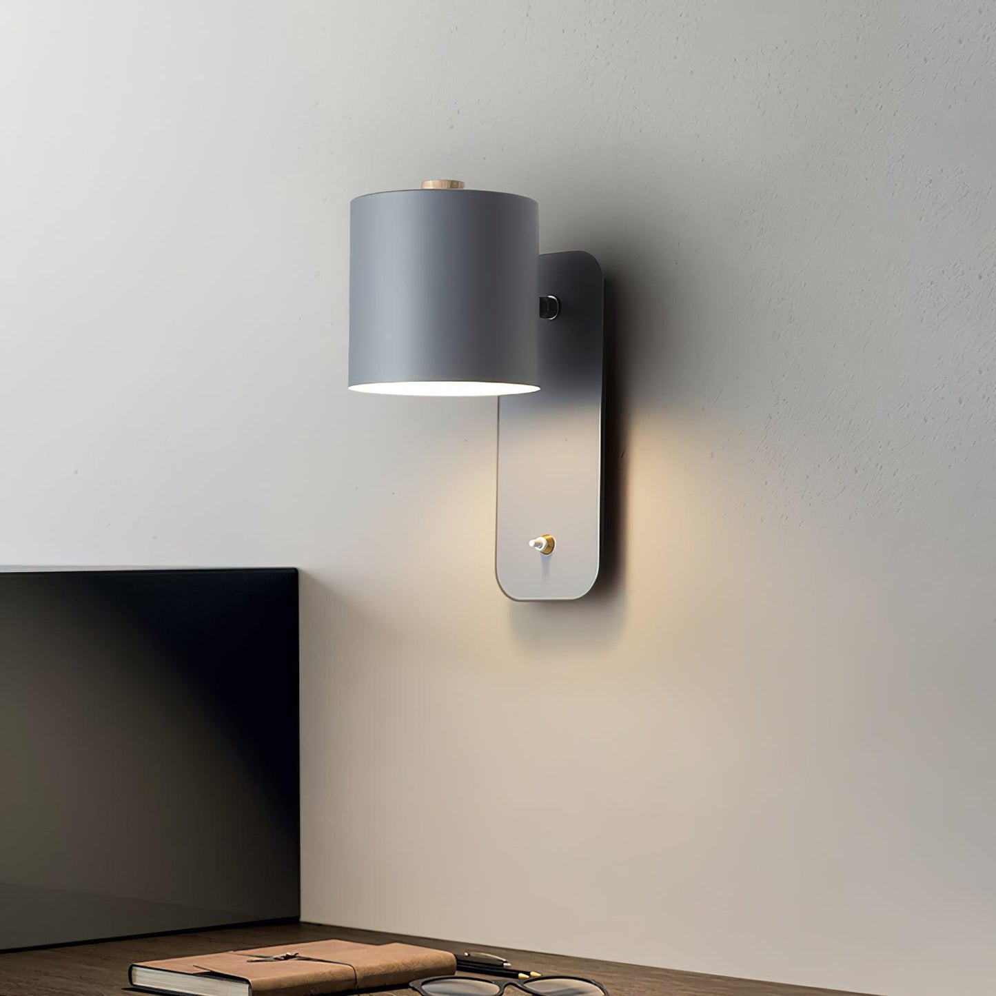 Orin | Rotatable Cylinder Wall Lamp Metal Adjustable for Bedroom Living Room