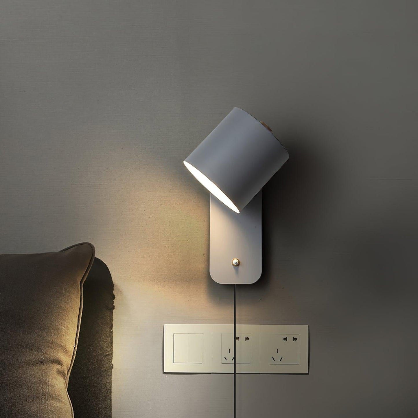 Vince | Directional Wall Lamp Plug-in Cylinder Bedside Reading