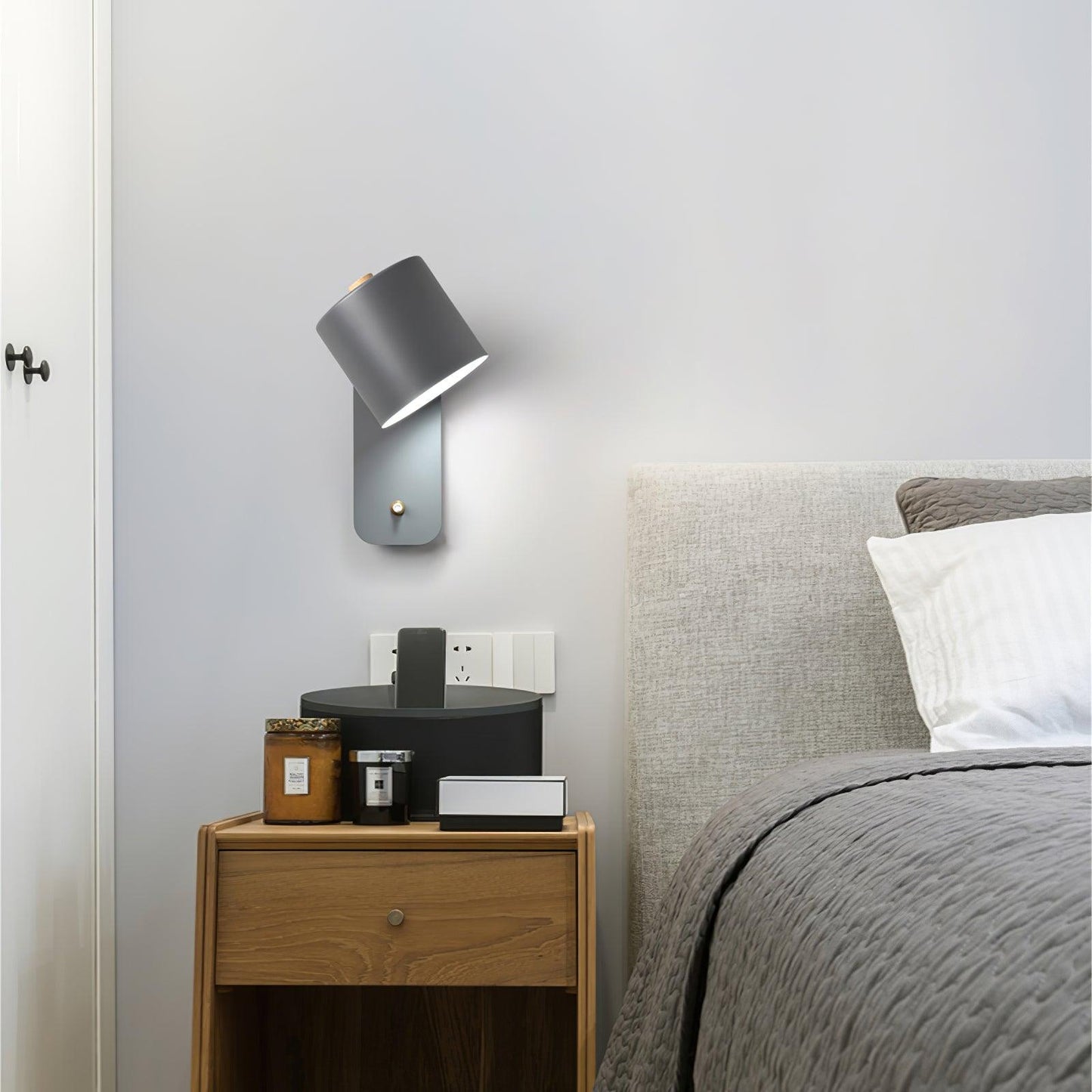Orin | Rotatable Cylinder Wall Lamp Metal Adjustable for Bedroom Living Room