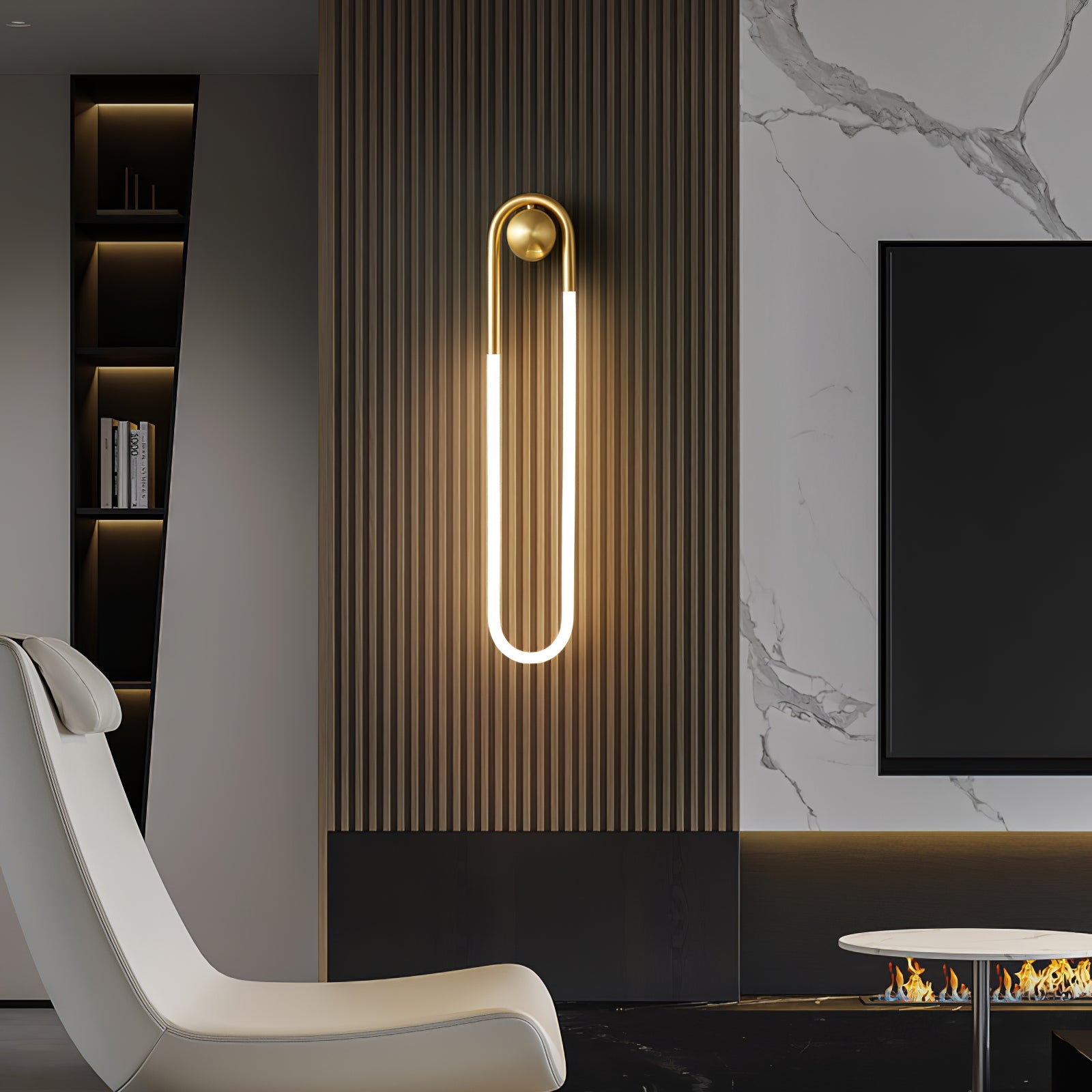 Luno | Brass Loop Design for LED Indoor Lighting Wall Lamp