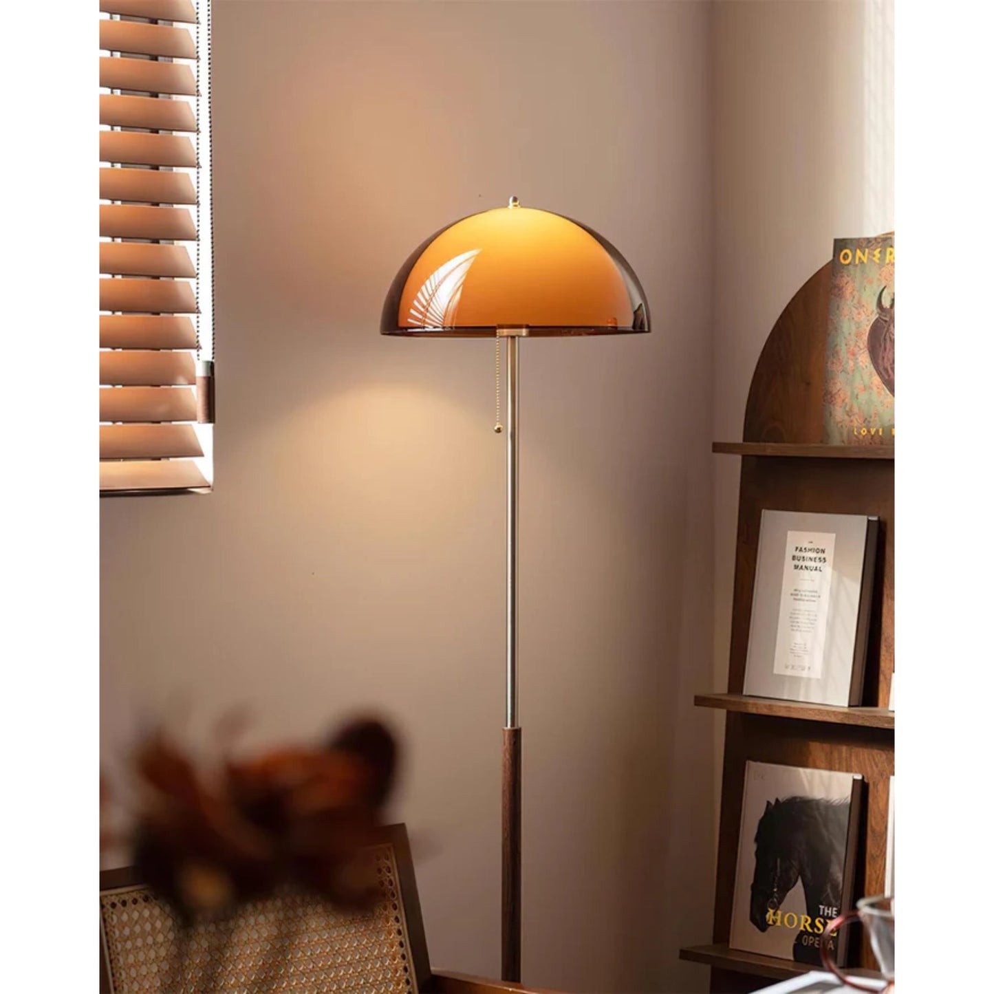 Aura | Luxury Amber Glass Floor Lamp, Switch Control