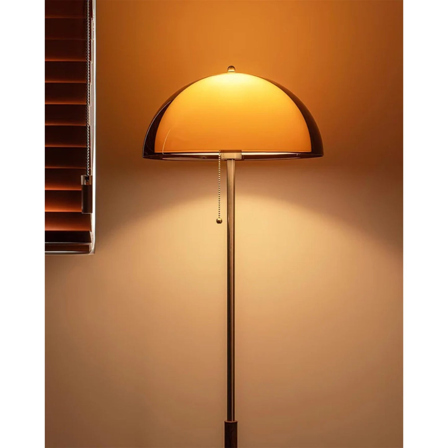 Aura | Luxury Amber Glass Floor Lamp, Switch Control