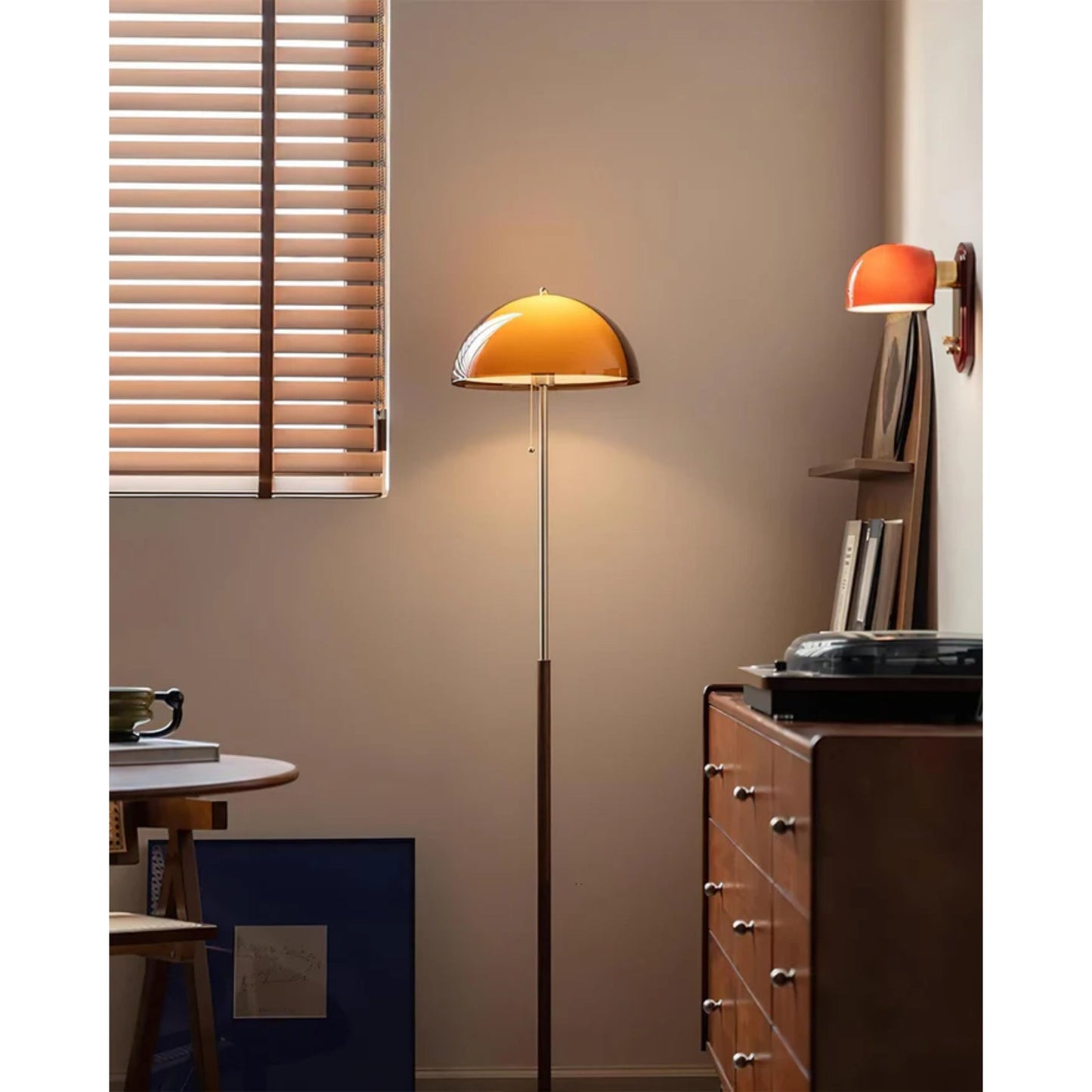 Aura | Luxury Amber Glass Floor Lamp, Switch Control