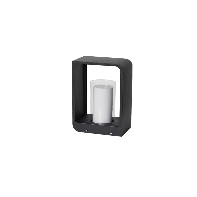Duskara | Black LED Outdoor Landscape Light Square Frame for Patio & Garden