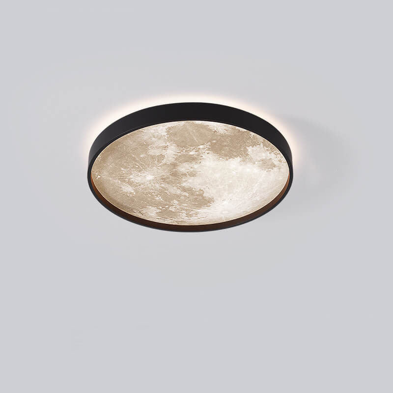 Nysera | Moon Round LED Flush Mount Ceiling Light with Frame