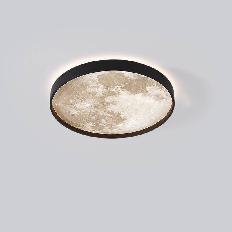 Nysera | Moon Round LED Flush Mount Ceiling Light with Frame