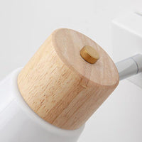 Scandinavian Wall Lamp | Matte Glass and Wood Accent