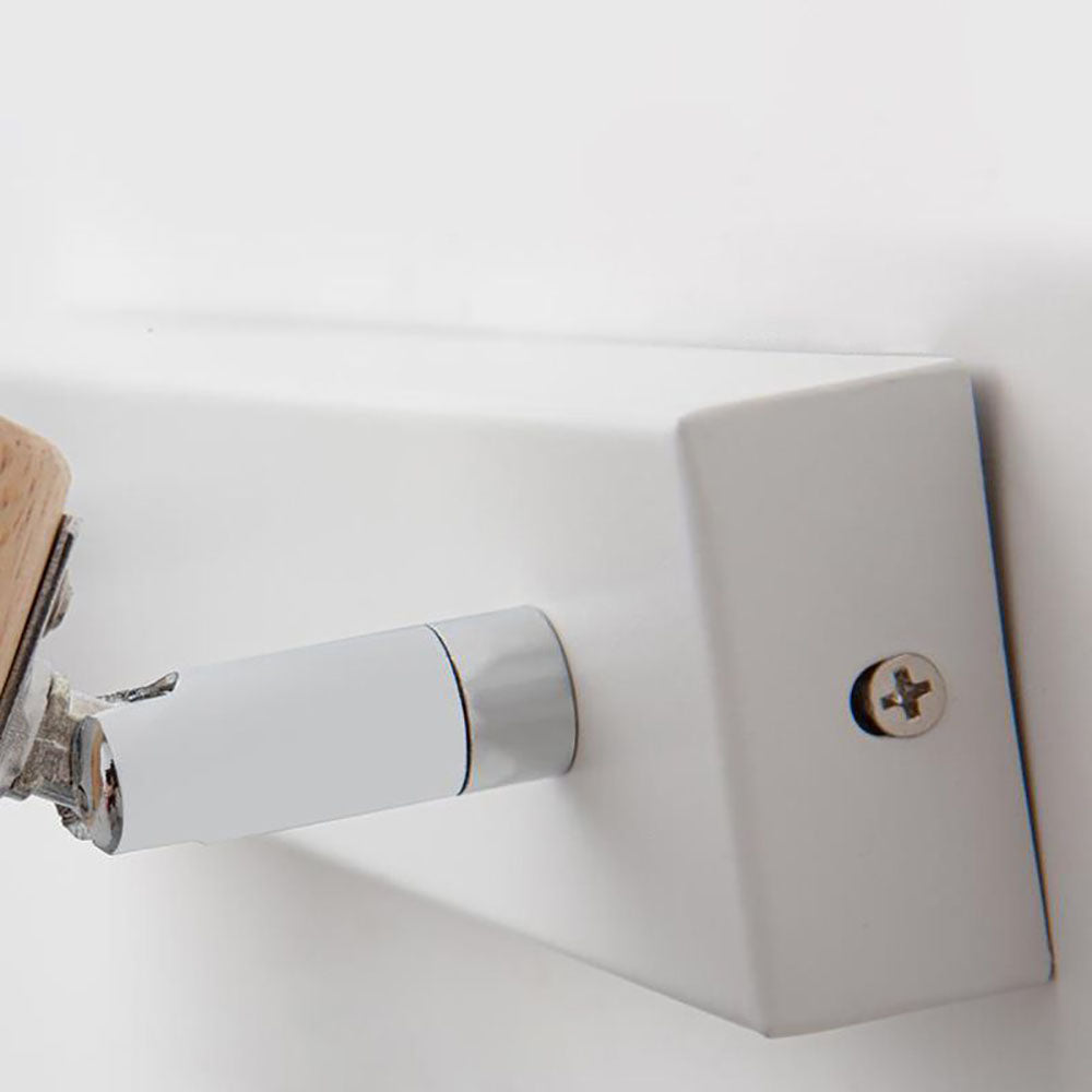 Scandinavian Wall Lamp | Matte Glass and Wood Accent