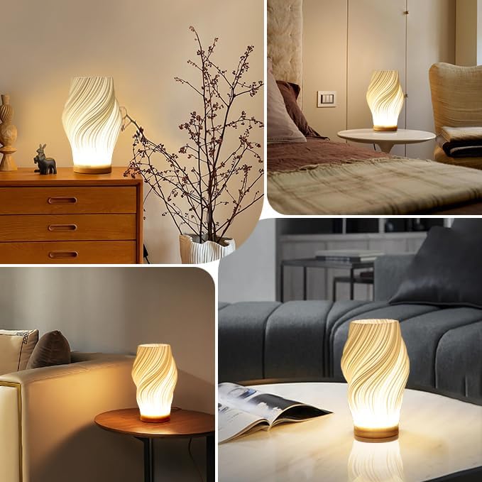 Wavecrest | Sculptural LED Dimmable Table Lamp