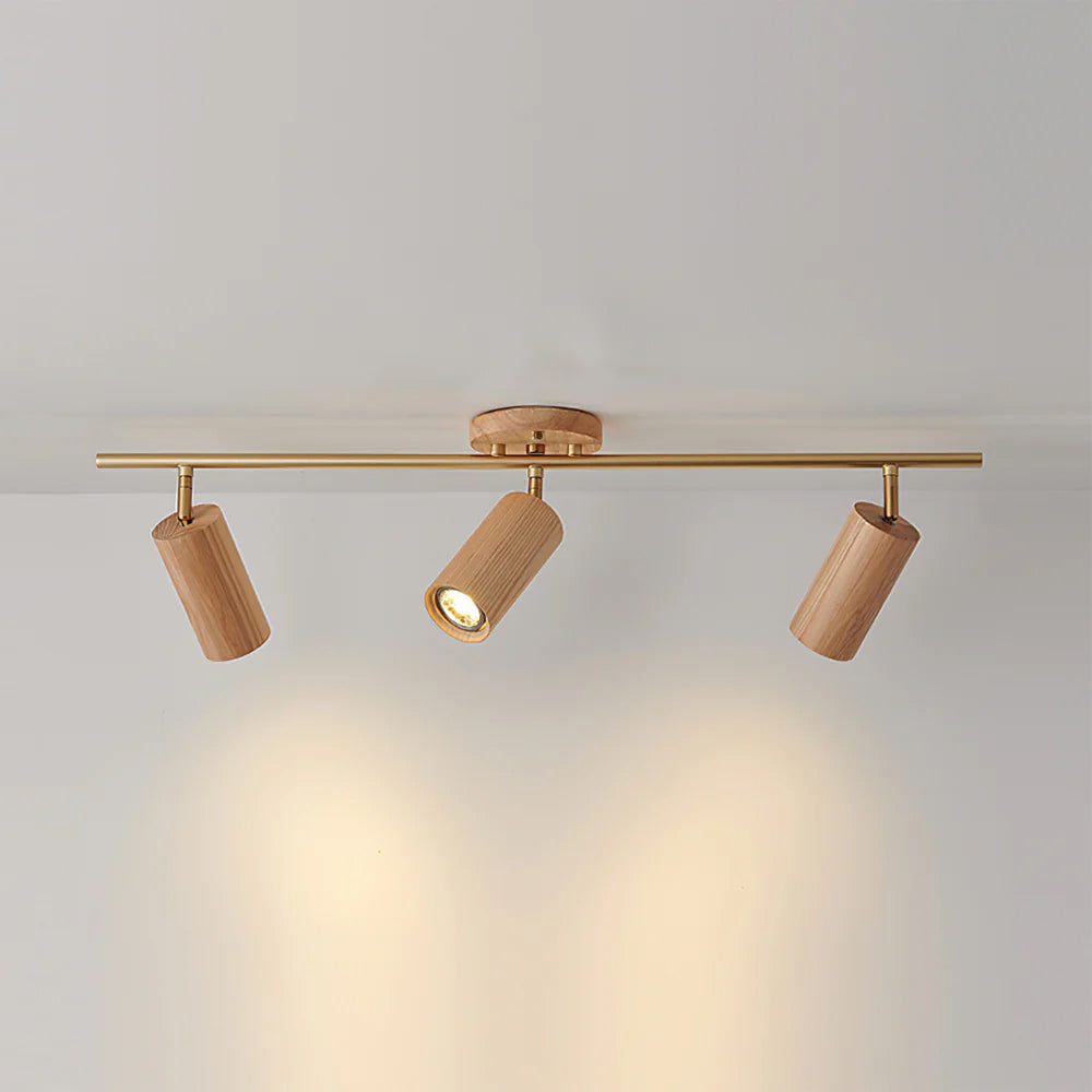 Sylvara | Adjustable Wood Spotlight Ceiling Light with Multi-Head