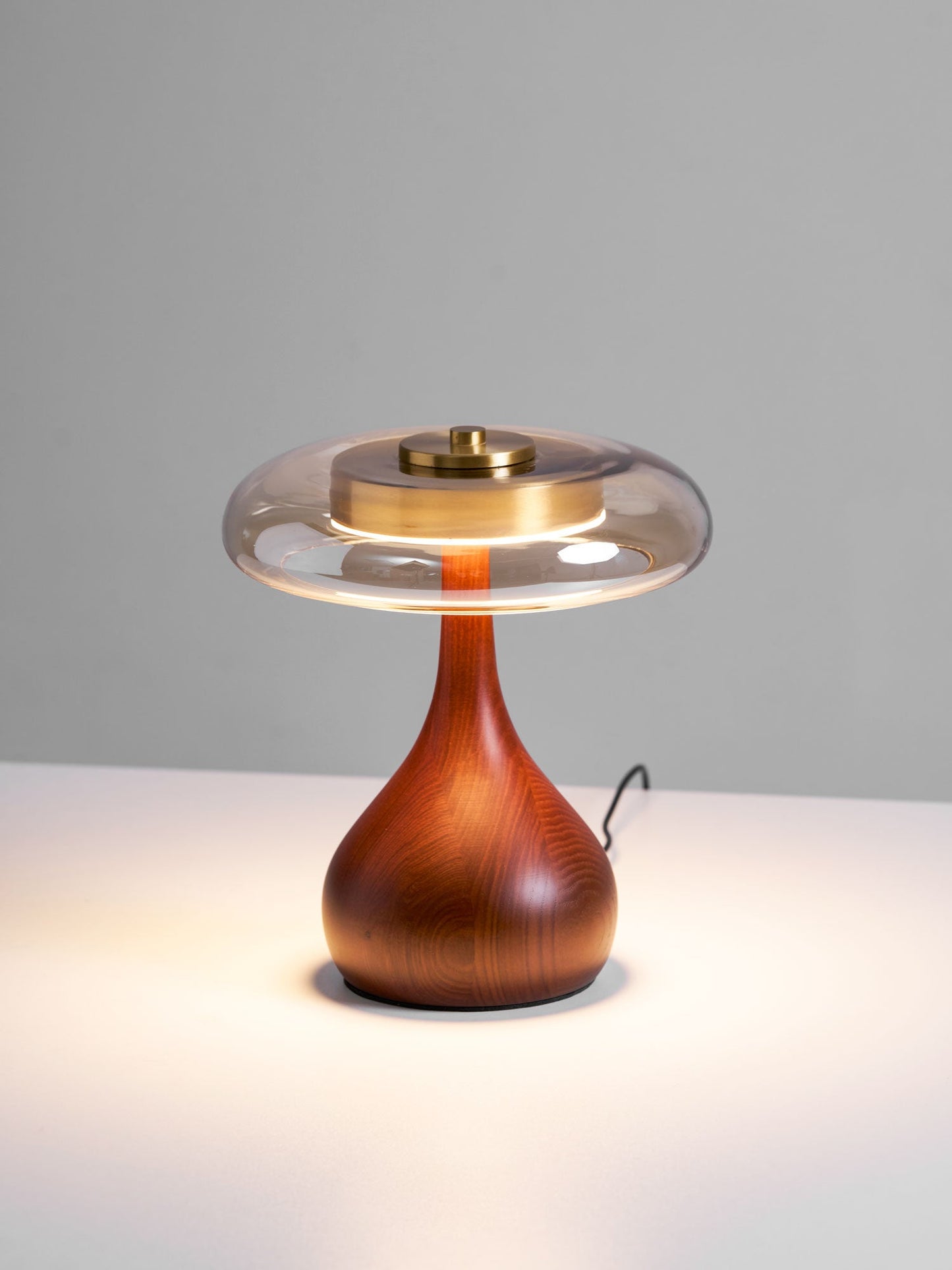 Mistelle | Adjustable Brass Wood LED Cool Light Table Lamp
